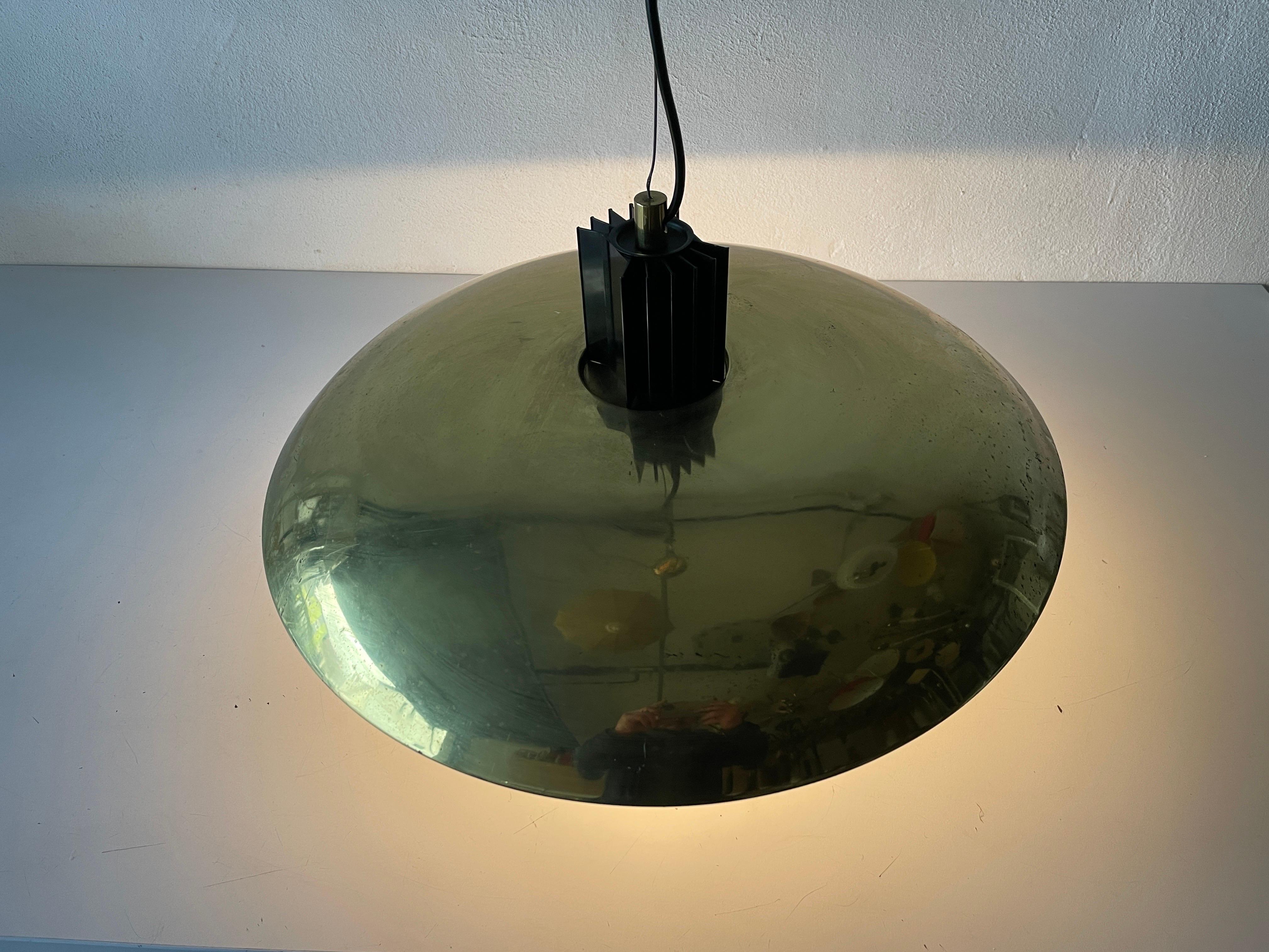 Lampe à suspension italienne XL en laiton mi-siècle moderne, années 1960, Italie en vente 2