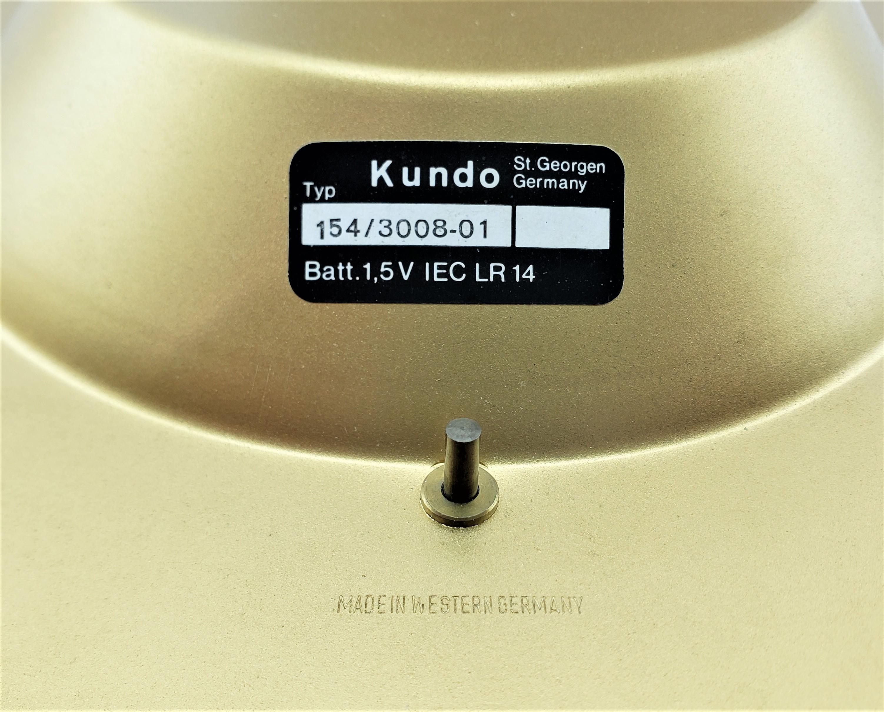 Kundo Deutsche Weltkugel-Schreibtisch- oder Tischuhr aus Messing, Moderne der Mitte des Jahrhunderts im Angebot 5