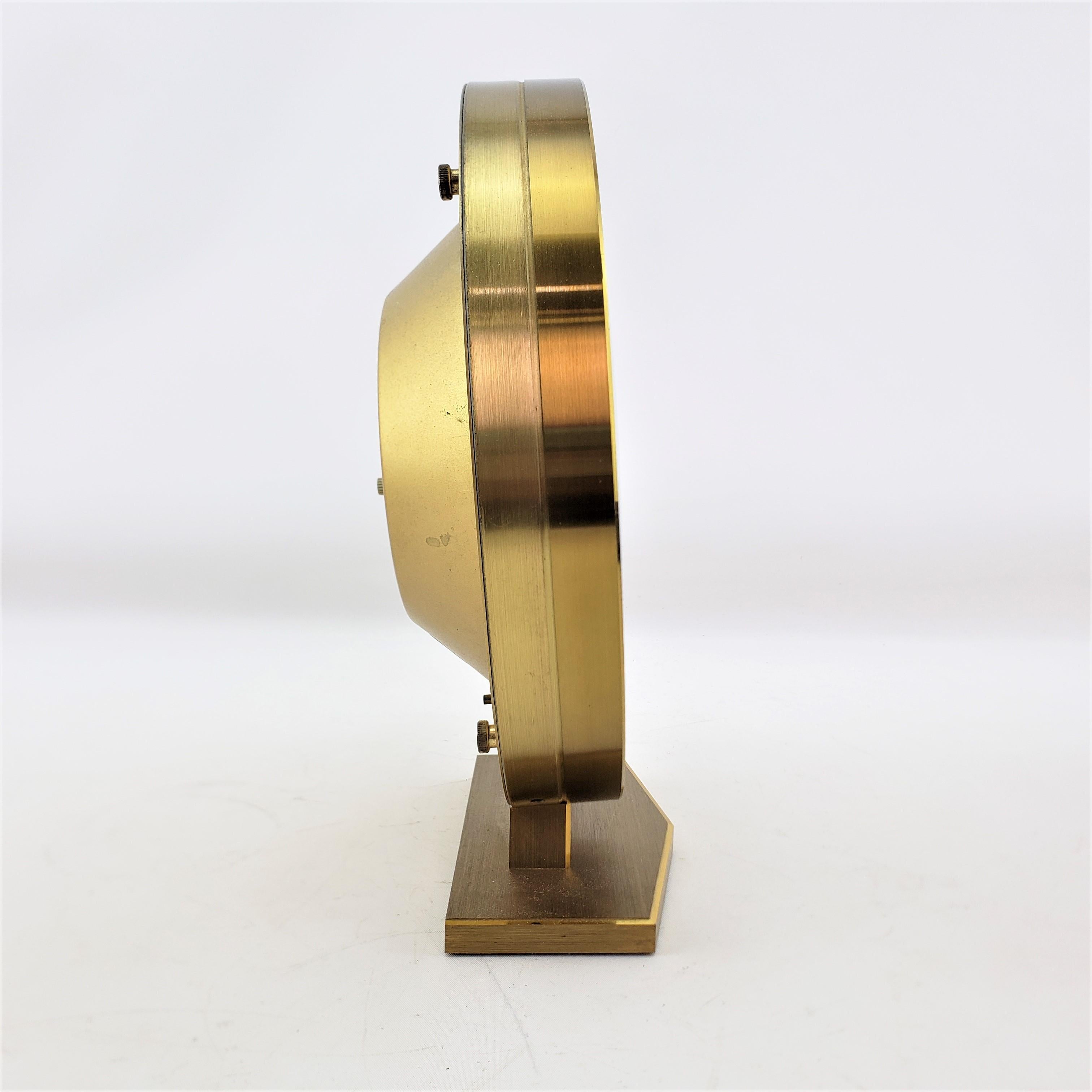 Machine-Made Mid-Century Modern Brass Kundo German World Globe Desk or Table Clock For Sale