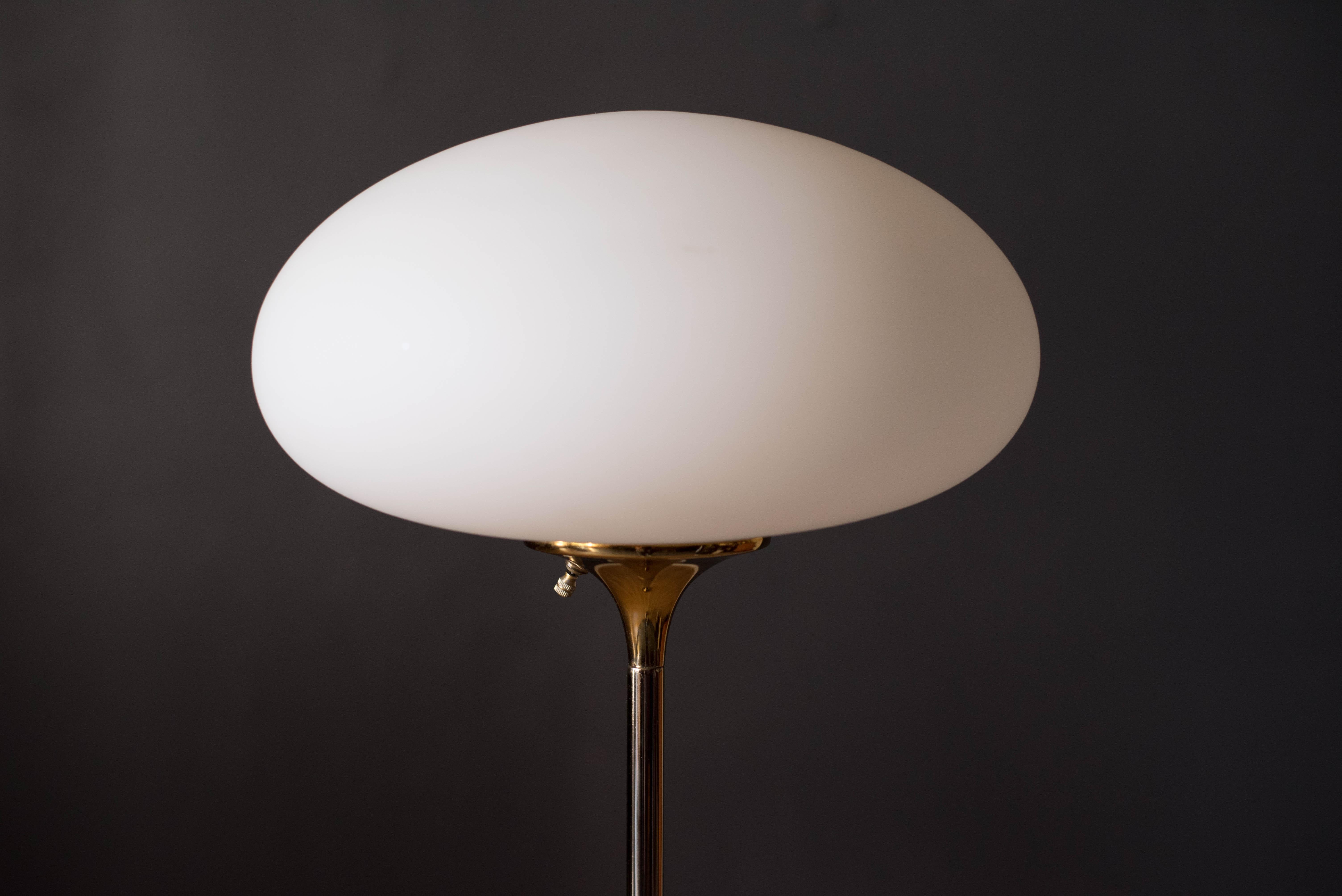 Plated Mid-Century Modern Brass Laurel Floor Lamp