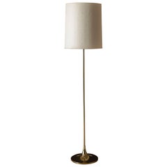 Mid-Century Modern Brass Laurel Floor Lamp