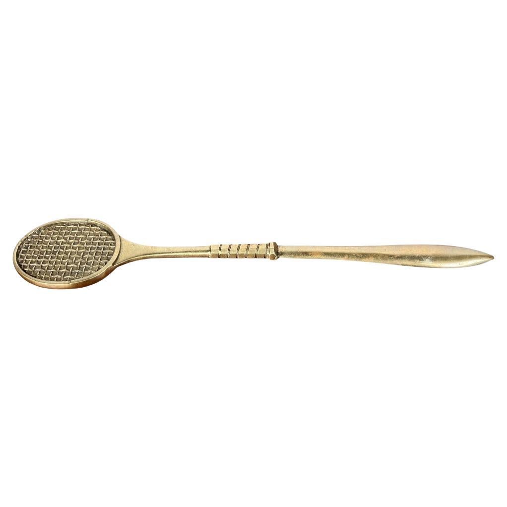 Abrecartas de latón moderno de mediados de siglo con diseño de raqueta de tenis, años 50 en venta