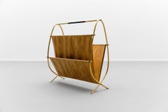 Revistero de latón moderno de mediados de siglo, años 50 Italia