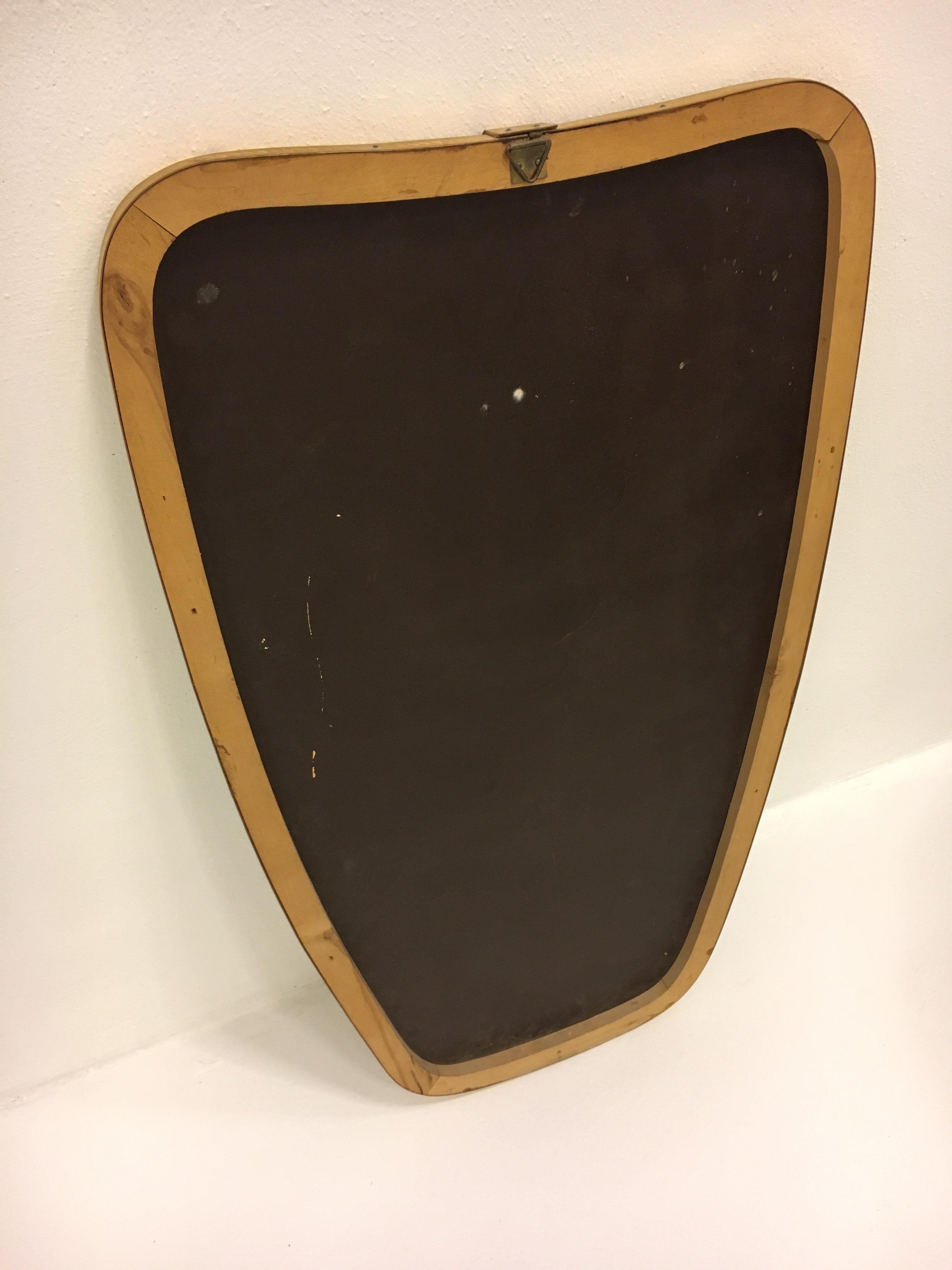 Mid-Century Modern Brass Mirror, Italy 1950s 5
