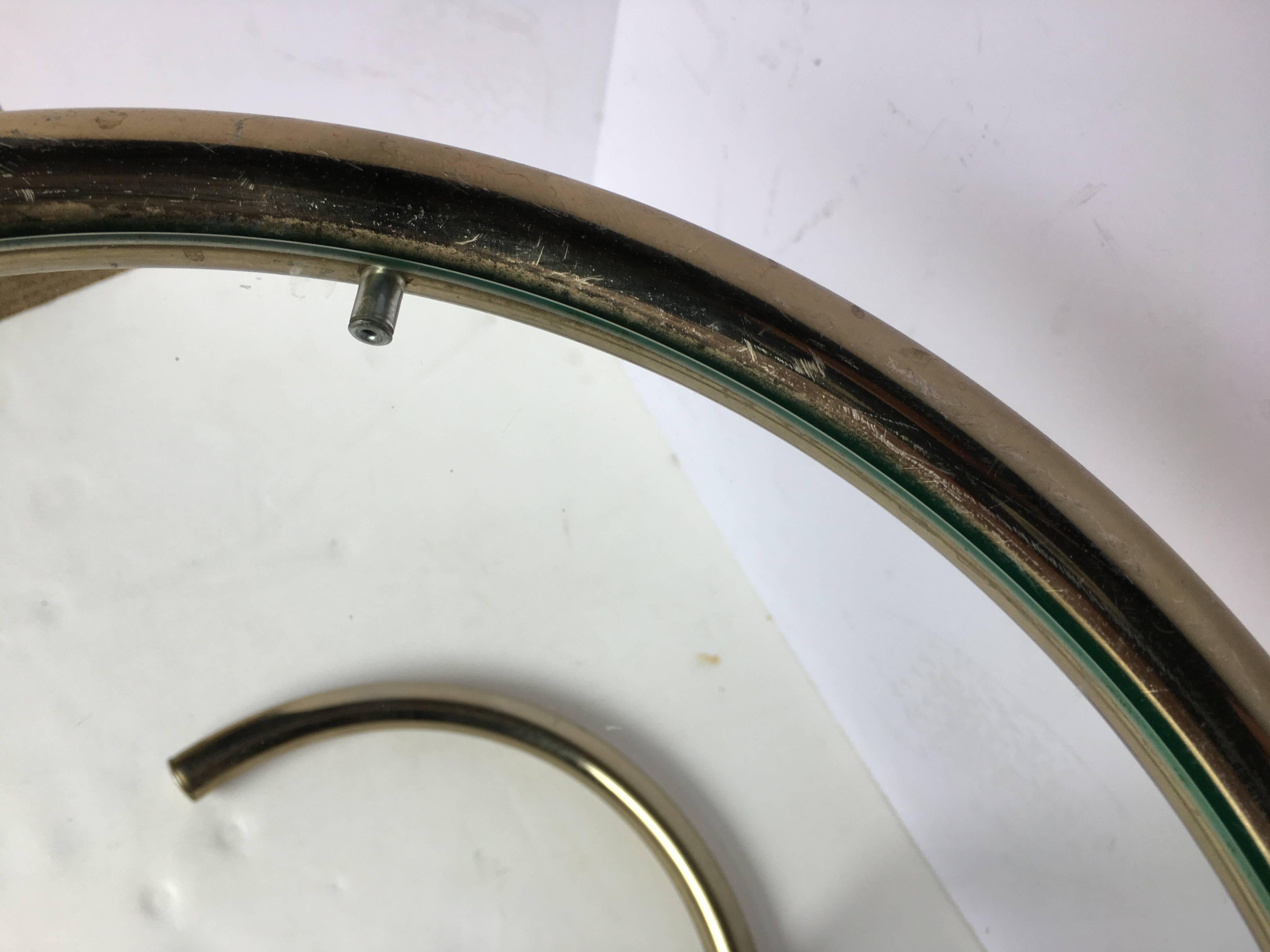 Late 20th Century Mid-Century Modern Brass Nesting Drink Side Tables