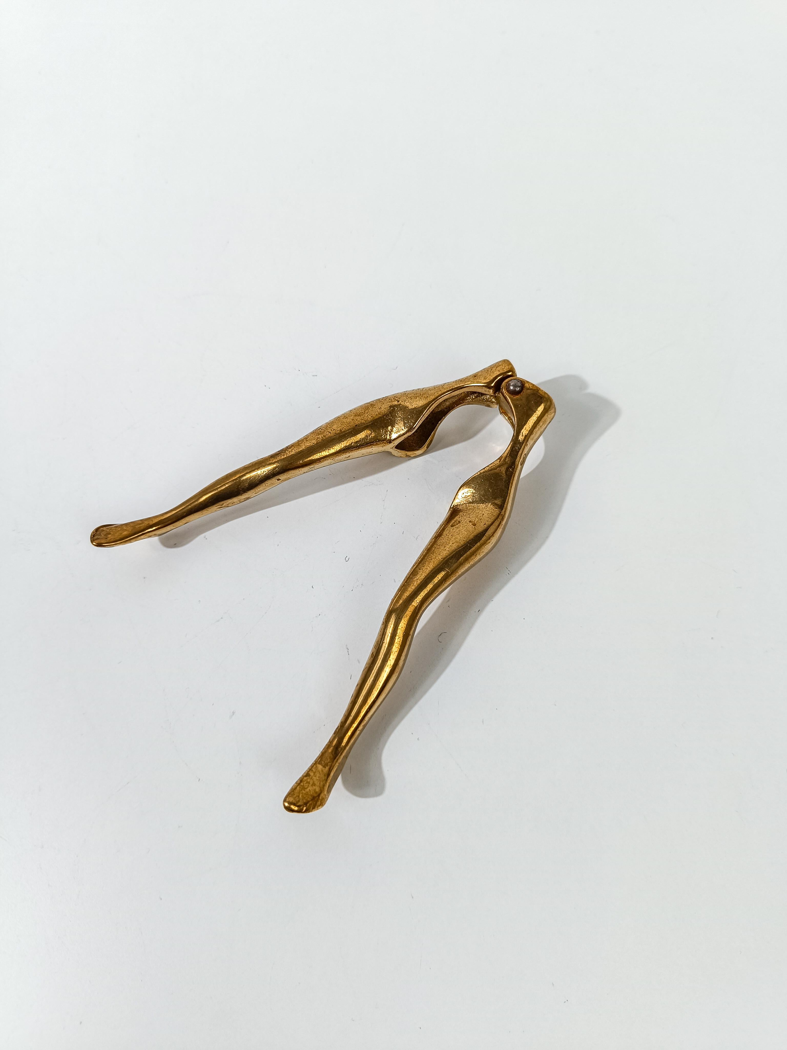 Mid-century Modern Brass Nutcracker in the Shape of a Woman's Legs, 70s 5