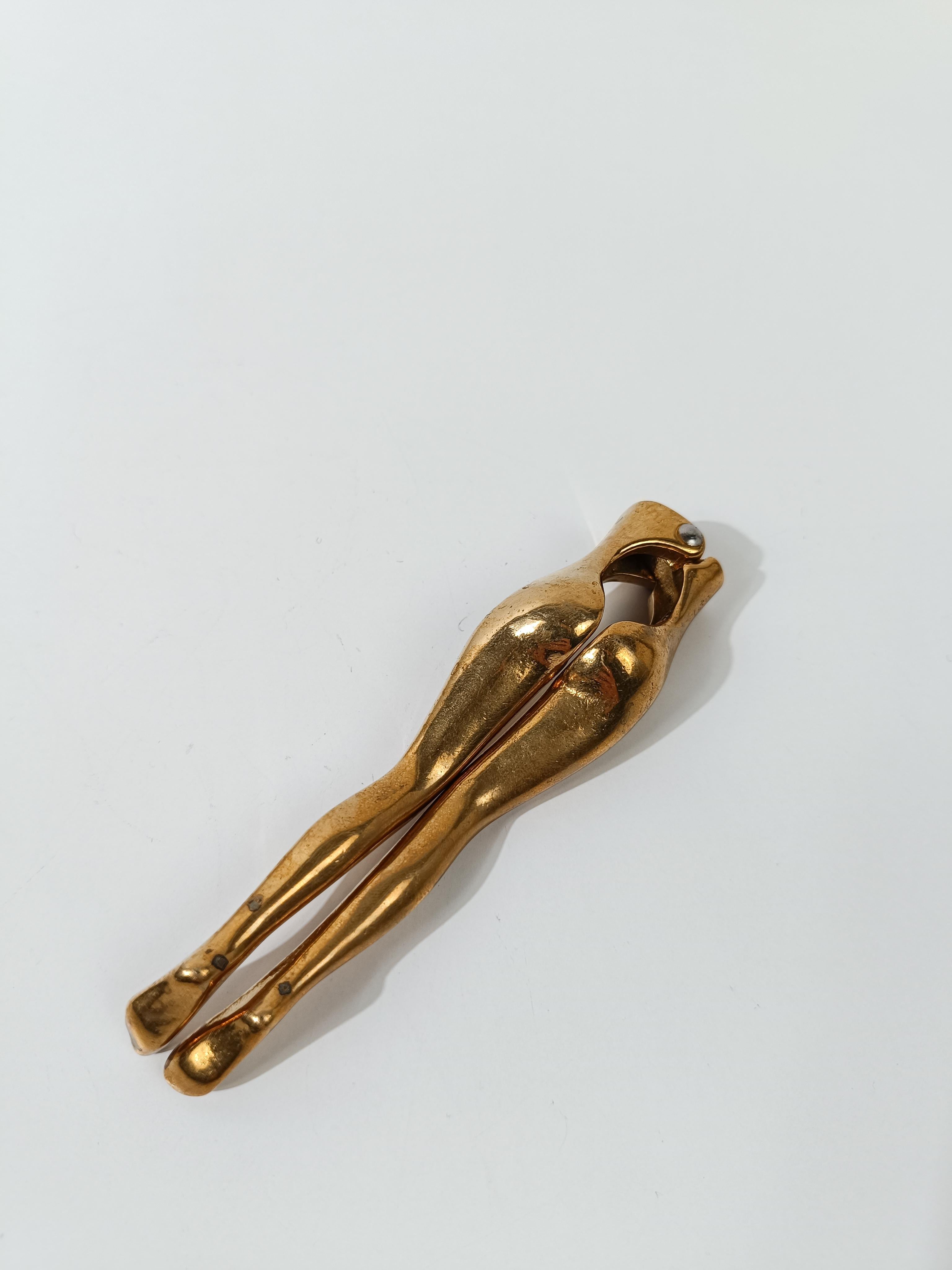 Mid-century Modern Brass Nutcracker in the Shape of a Woman's Legs, 70s 6