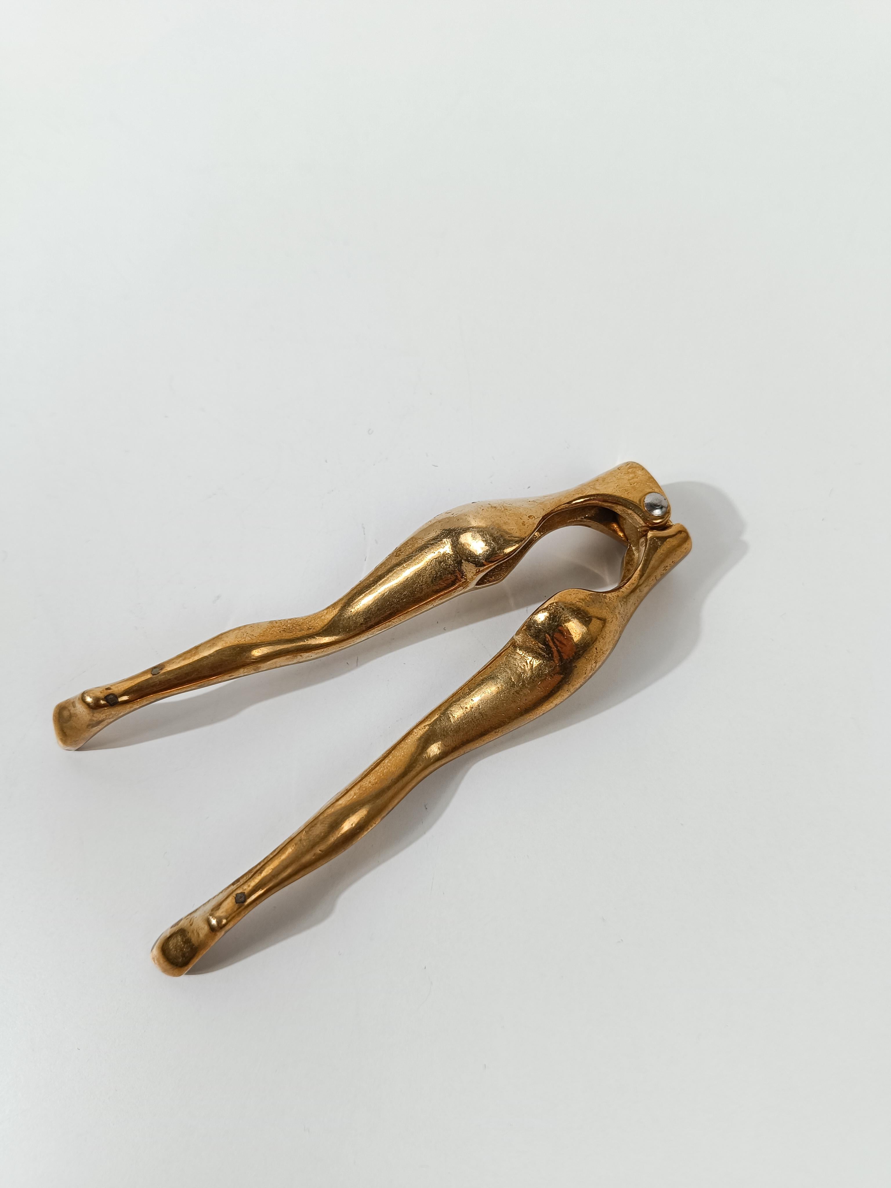 Mid-century Modern Brass Nutcracker in the Shape of a Woman's Legs, 70s 7