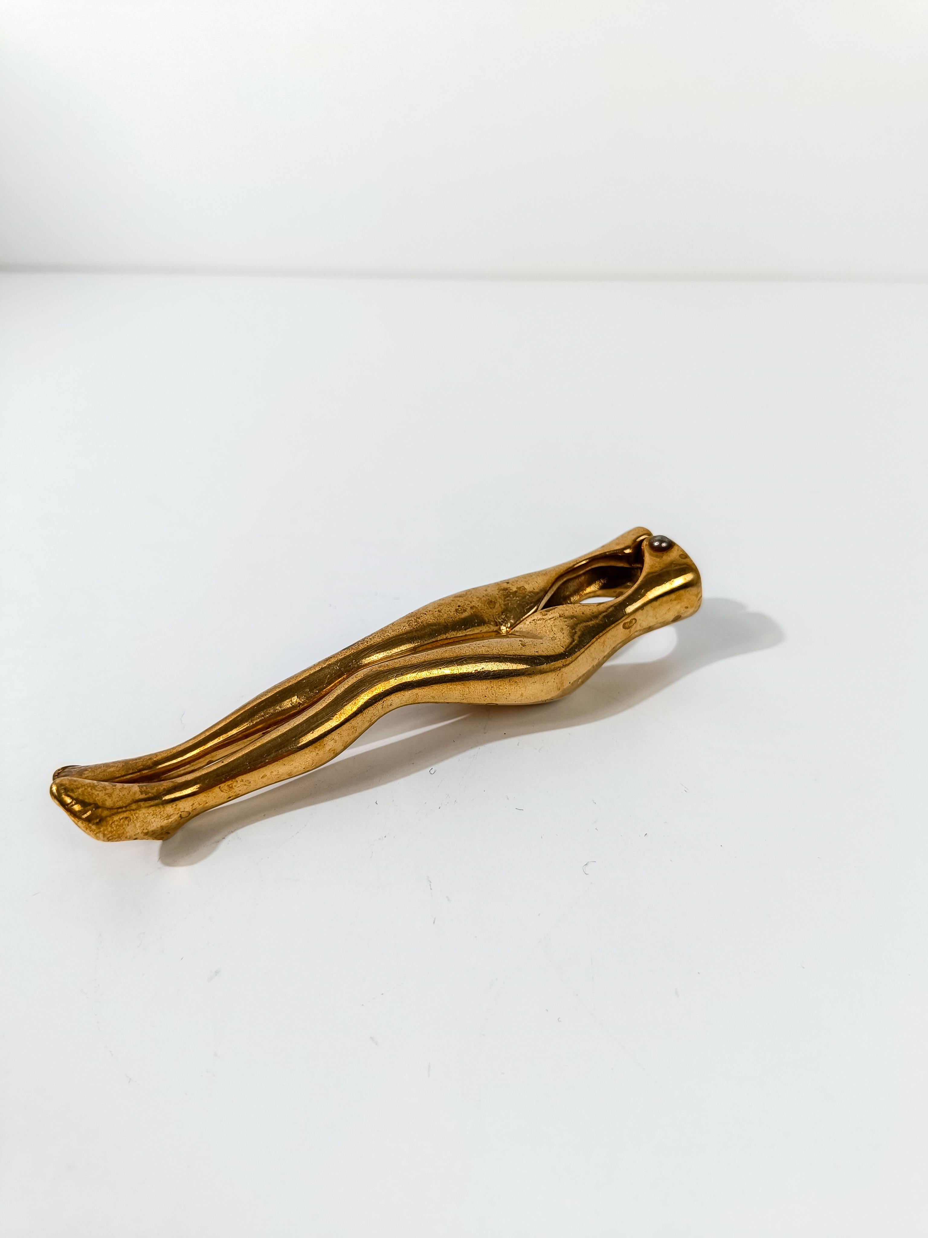 Mid-century Modern Brass Nutcracker in the Shape of a Woman's Legs, 70s 3