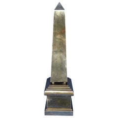 Large Mid-Century Modern Brass Obelisk