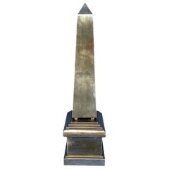 Large Mid-Century Modern Brass Obelisk