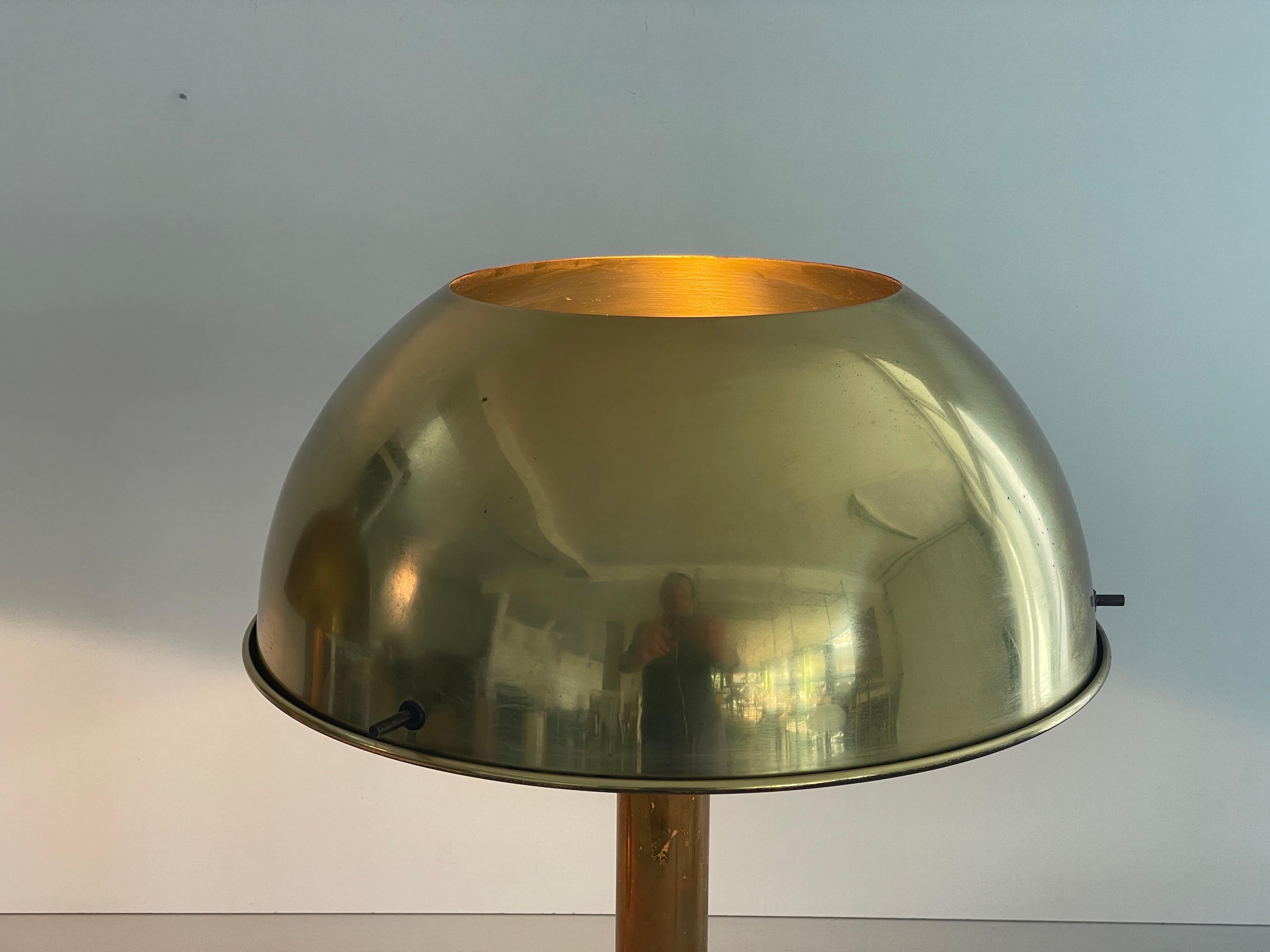 Mid-century Modern Brass Pair of Table Lamps by Florian Schulz, 1970s, Germany For Sale 11