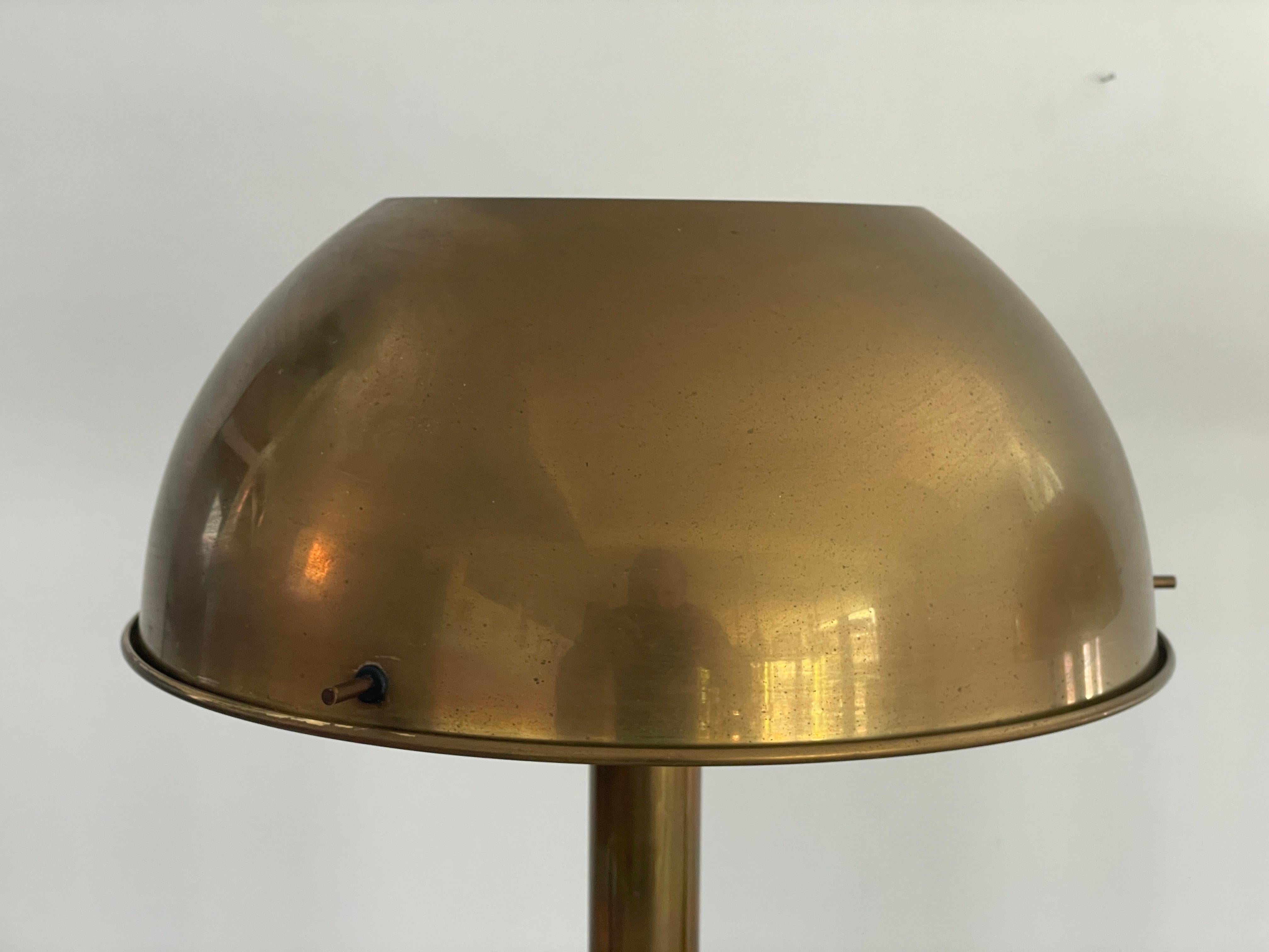Late 20th Century Mid-century Modern Brass Pair of Table Lamps by Florian Schulz, 1970s, Germany For Sale