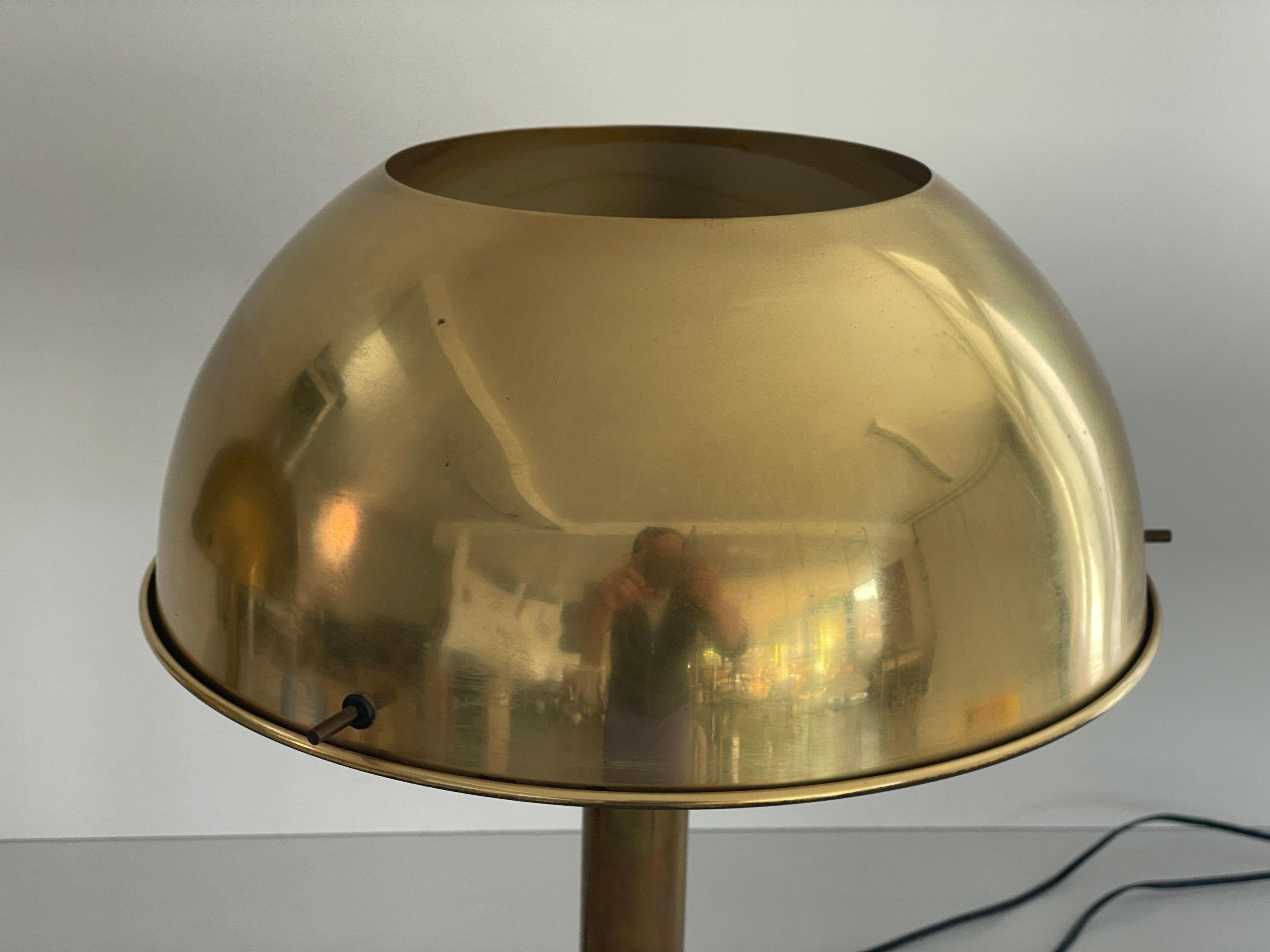 Mid-century Modern Brass Pair of Table Lamps by Florian Schulz, 1970s, Germany For Sale 1