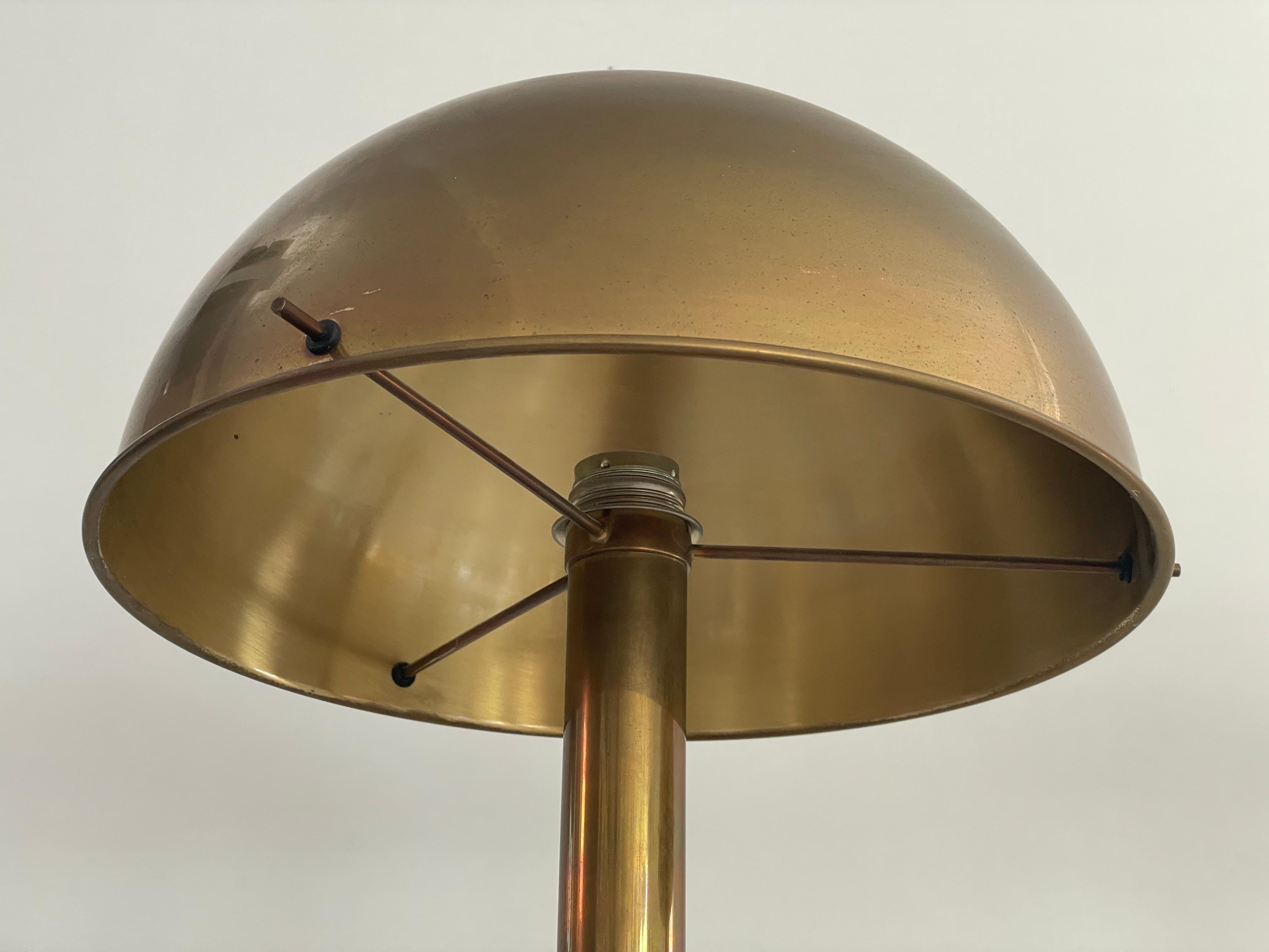Mid-century Modern Brass Pair of Table Lamps by Florian Schulz, 1970s, Germany For Sale 2