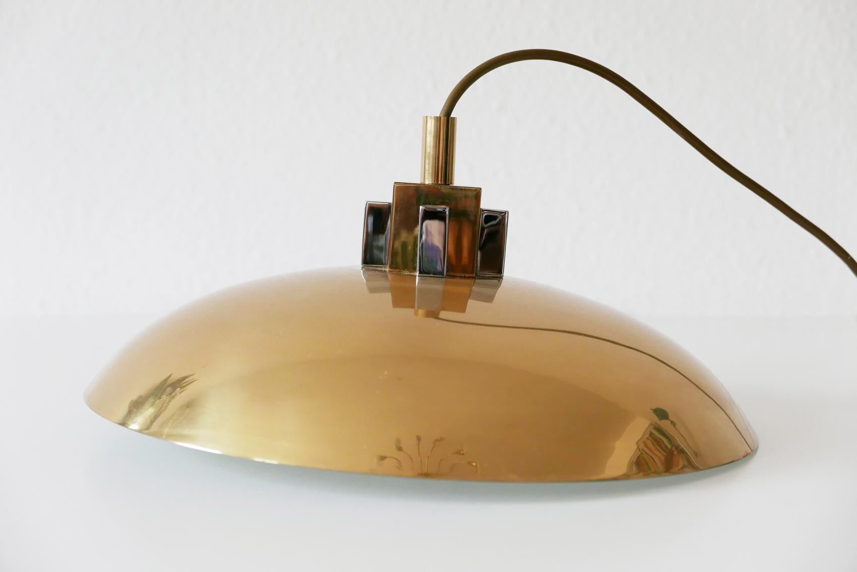 Mid-Century Modern Brass Pendant Lamp by Art-Line, 1980s, Germany 4