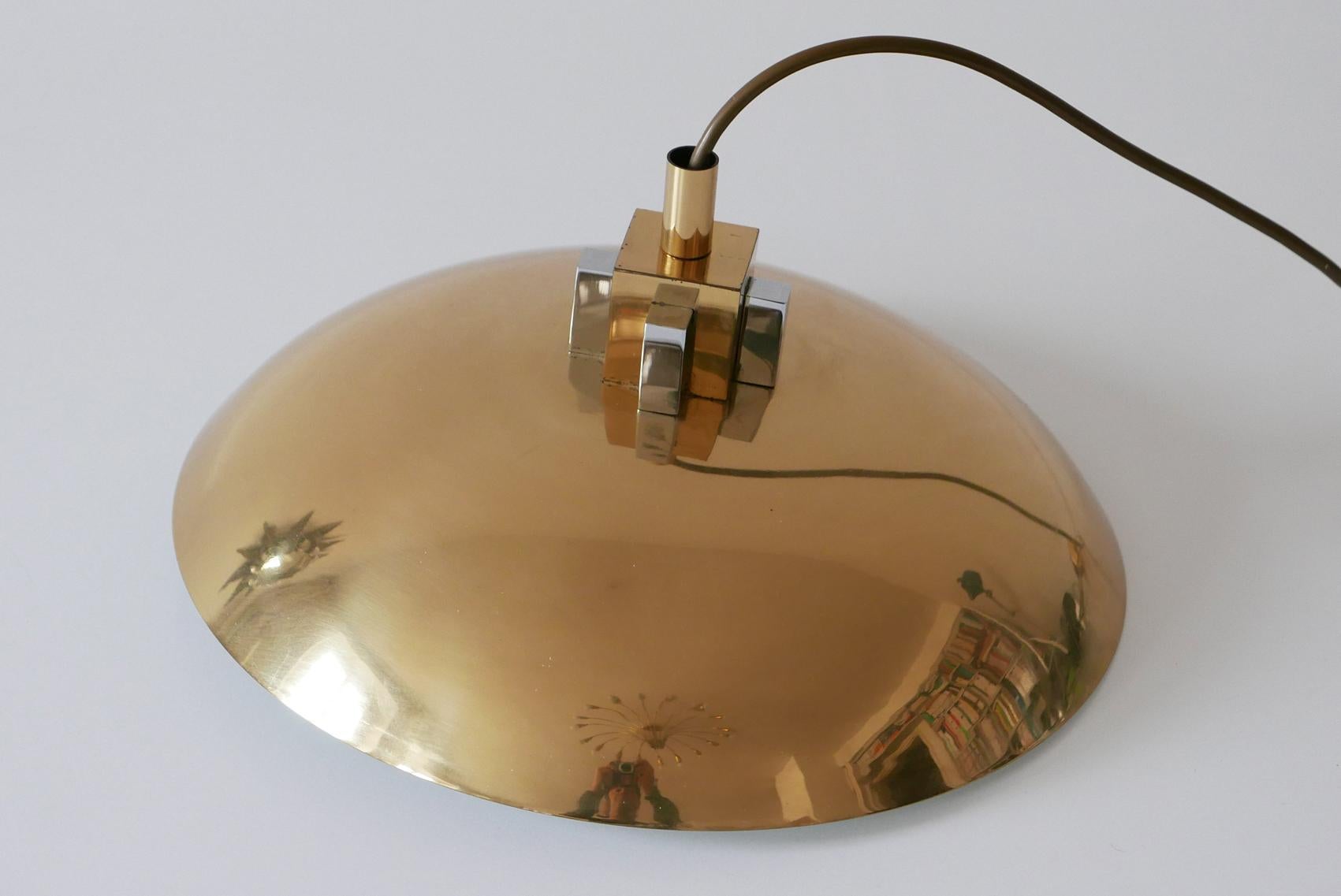 Mid-Century Modern Brass Pendant Lamp by Art-Line, 1980s, Germany 5