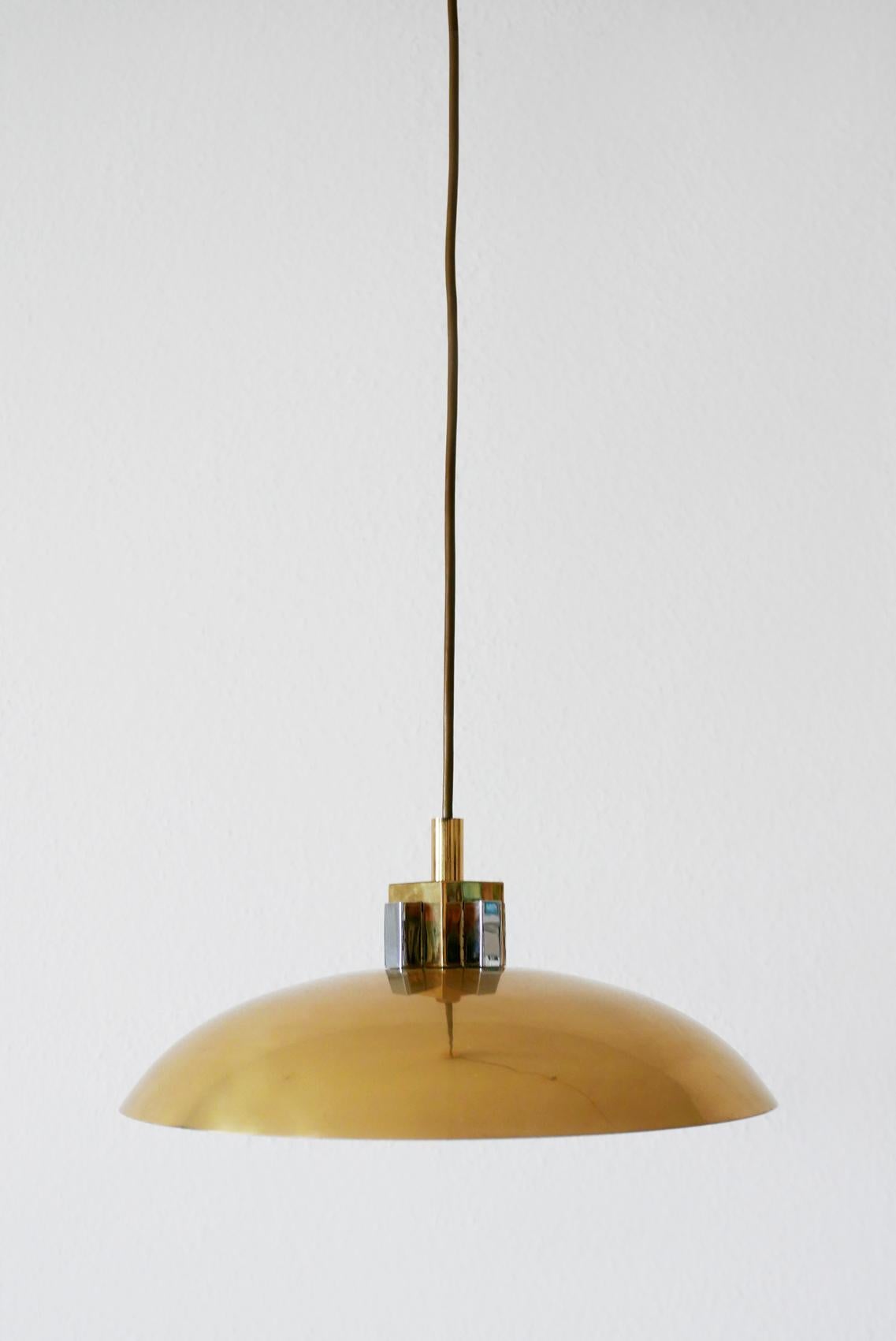 Mid-Century Modern Brass Pendant Lamp by Art-Line, 1980s, Germany In Good Condition In Munich, DE