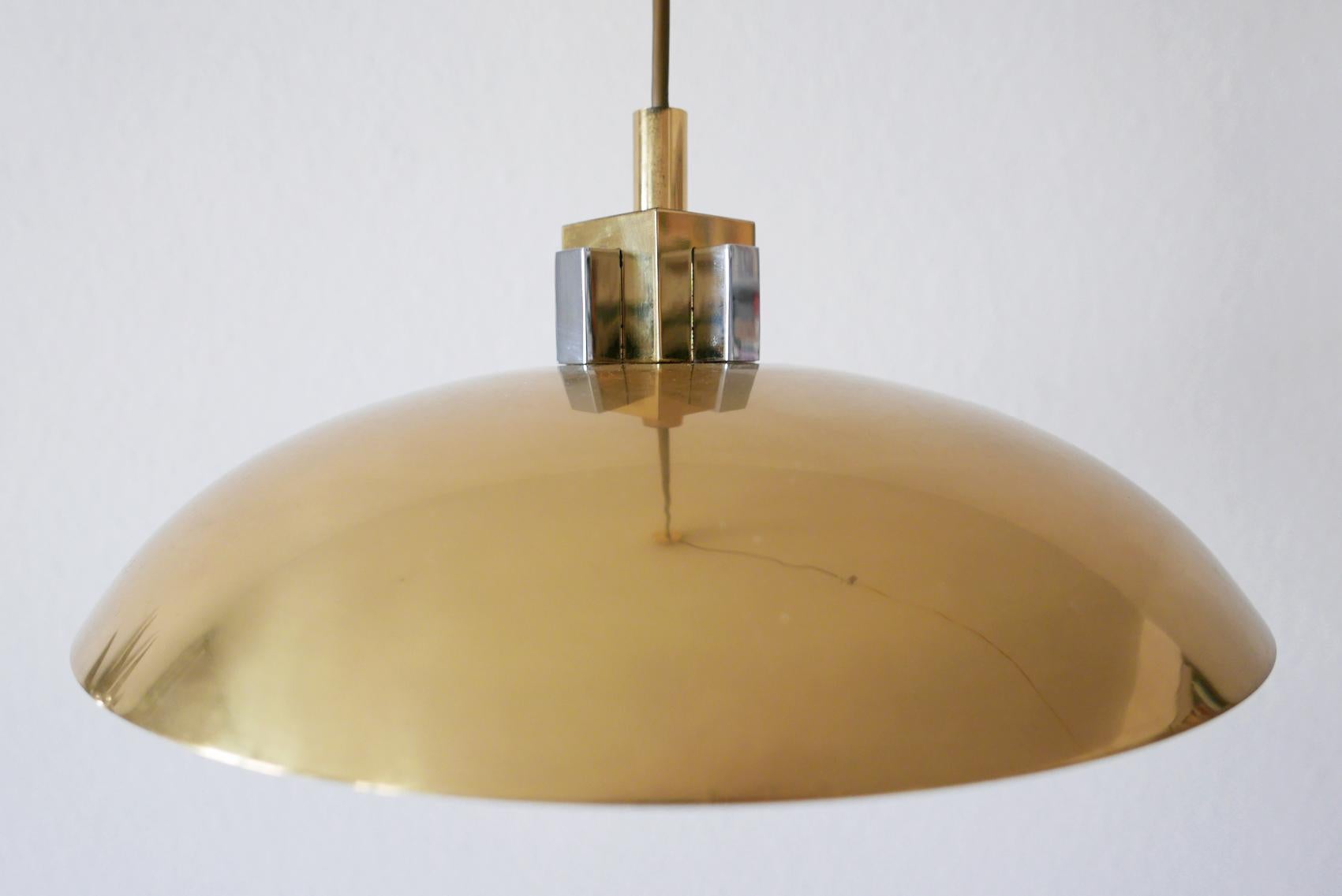 Mid-Century Modern Brass Pendant Lamp by Art-Line, 1980s, Germany 2