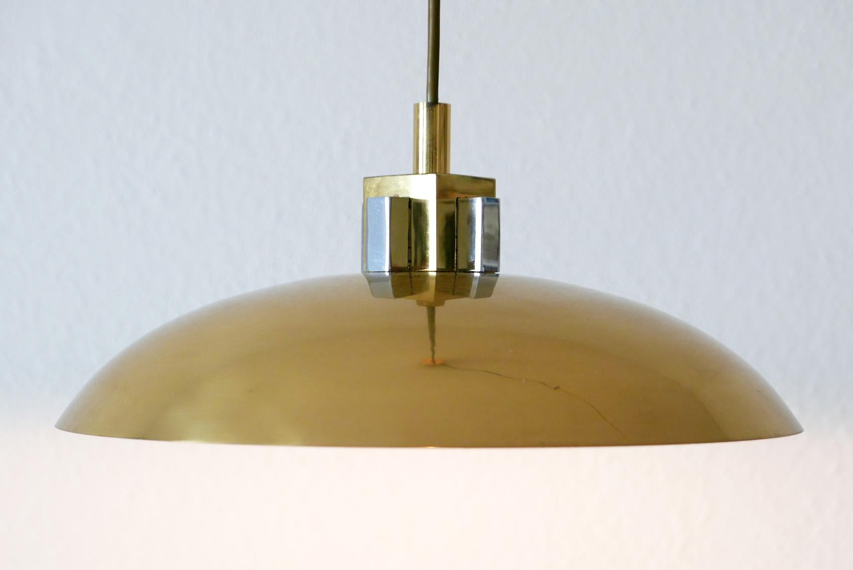 Mid-Century Modern Brass Pendant Lamp by Art-Line, 1980s, Germany 3