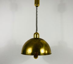 Lampe à suspension en laiton moderne du milieu du siècle dernier de WKR, 1970, Allemagne