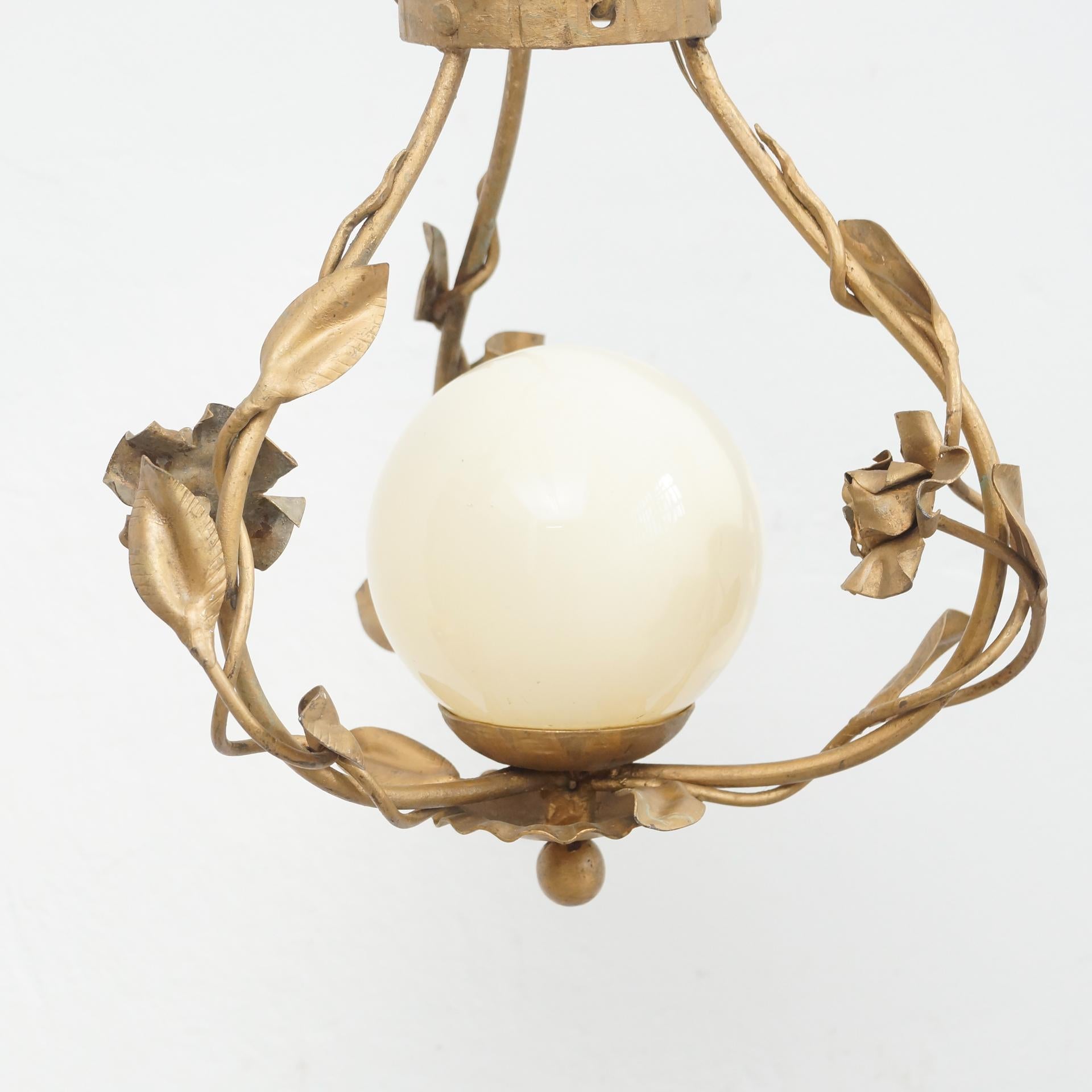 Mid-Century Modern Brass Pendant Lamp, circa 1970 For Sale 6