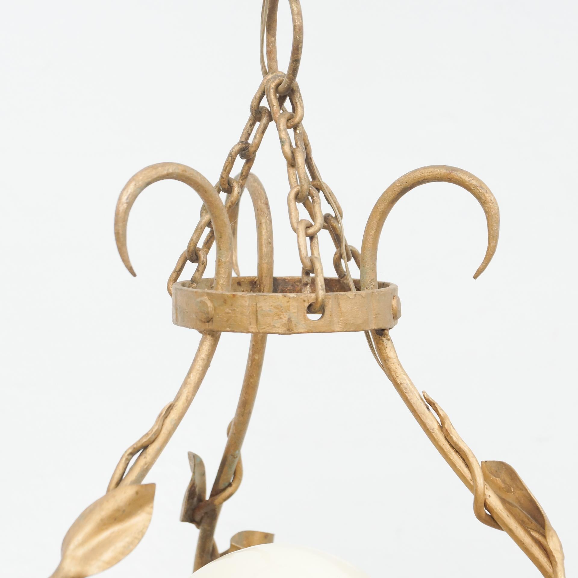 Mid-Century Modern Brass Pendant Lamp, circa 1970 For Sale 7