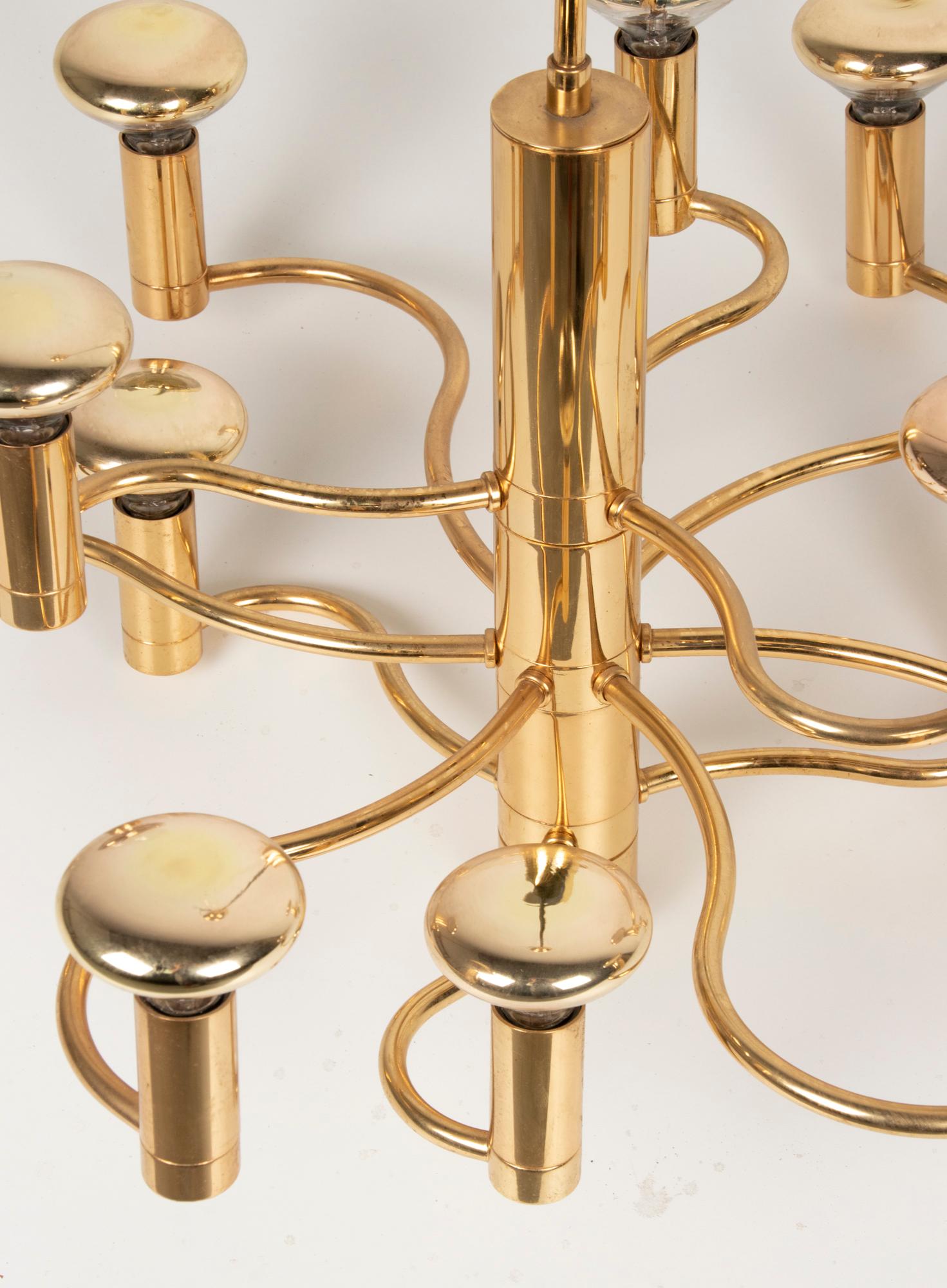 Mid-Century Modern Brass Pendant Lamp Deigned by Massive For Sale 4
