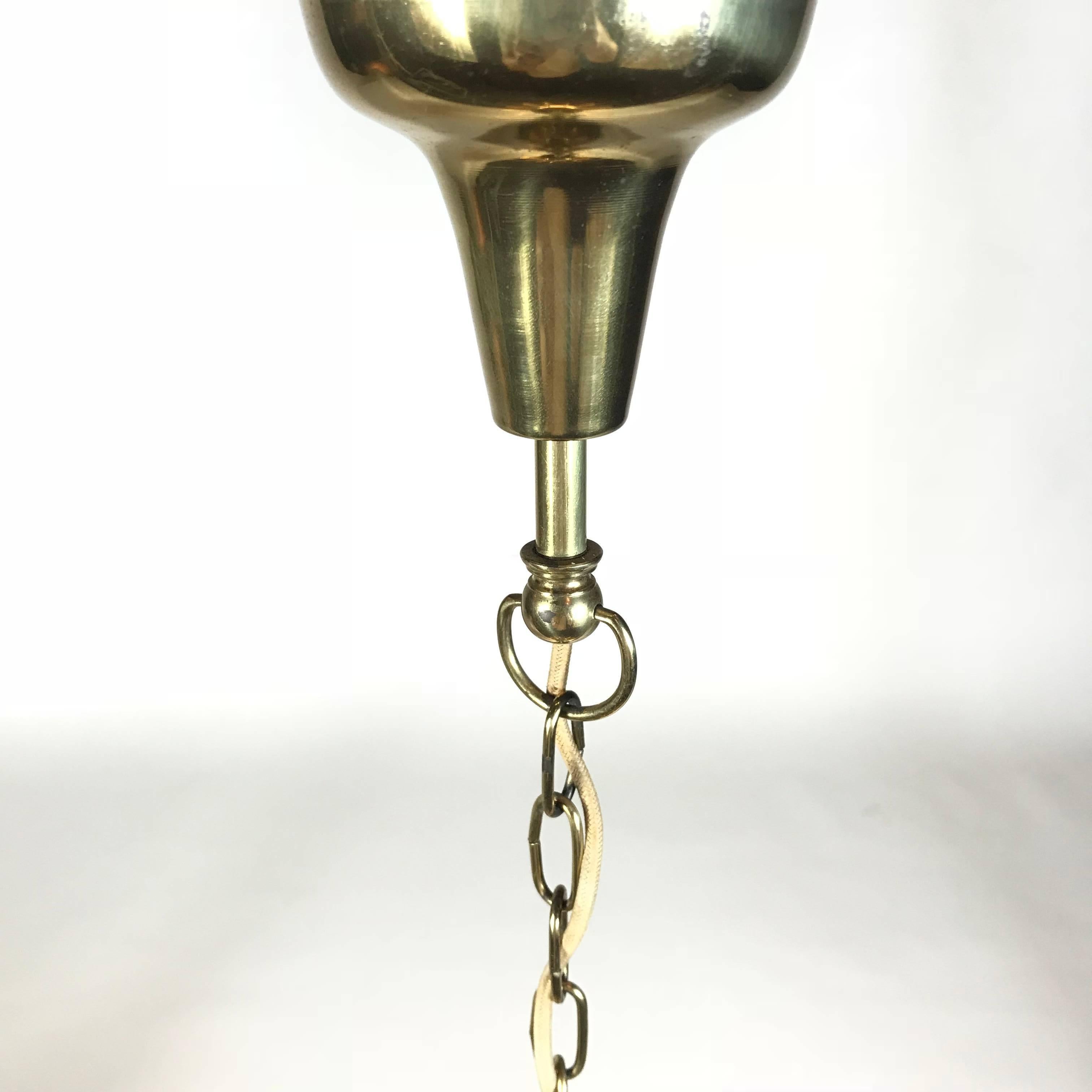 Mid-Century Modern Brass Pendant Light by J. T. Kalmar, 1950s, Austria 5