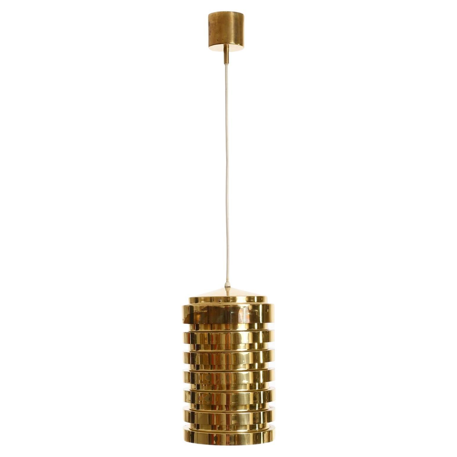 Scandinavian Modern Mid-Century Modern Brass Pendant Light T487, Hans-Agne Jakobsson Markaryd, 1960s For Sale
