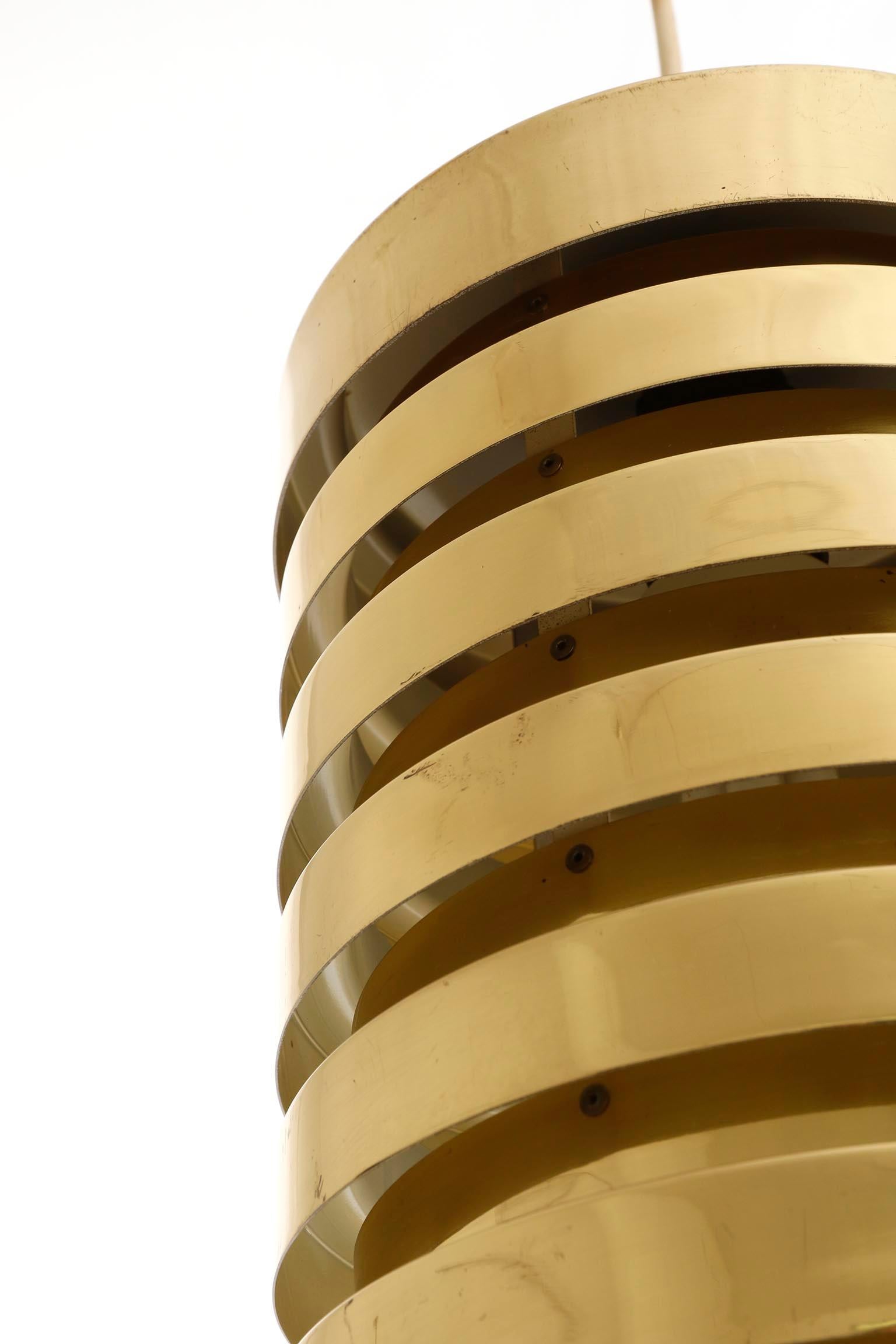 Mid-Century Modern Brass Pendant Light T487, Hans-Agne Jakobsson Markaryd, 1960s For Sale 2
