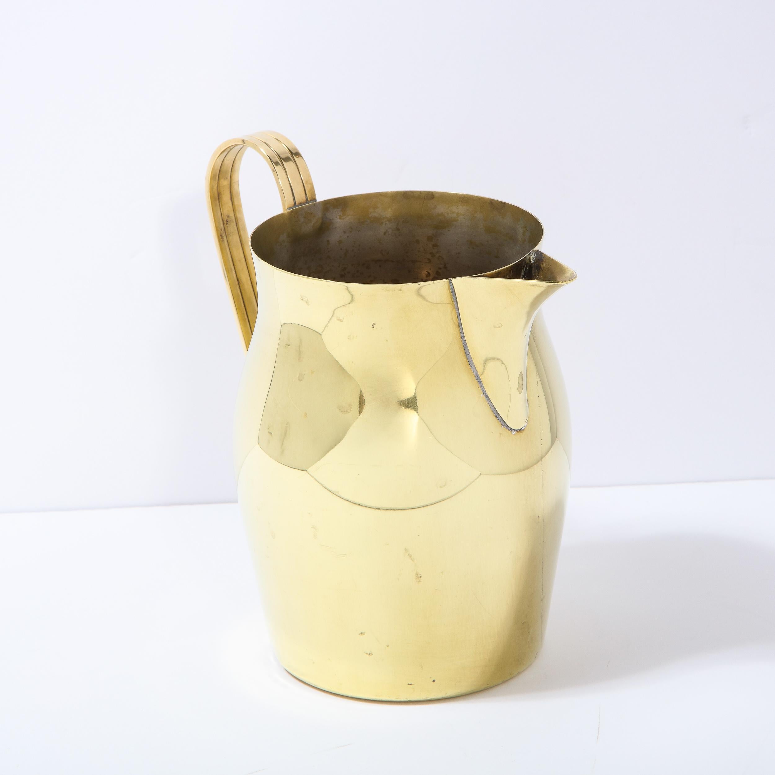 Mid-Century Modern Brass Pitcher by Tommi Parzinger for Dorlyn Silversmiths For Sale 2