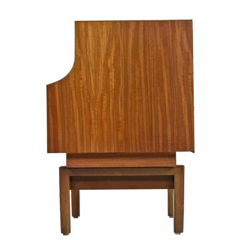 Teak Nightstand End Tables with Brass Hardware by Stanley ... Shapes and details from the natural world.