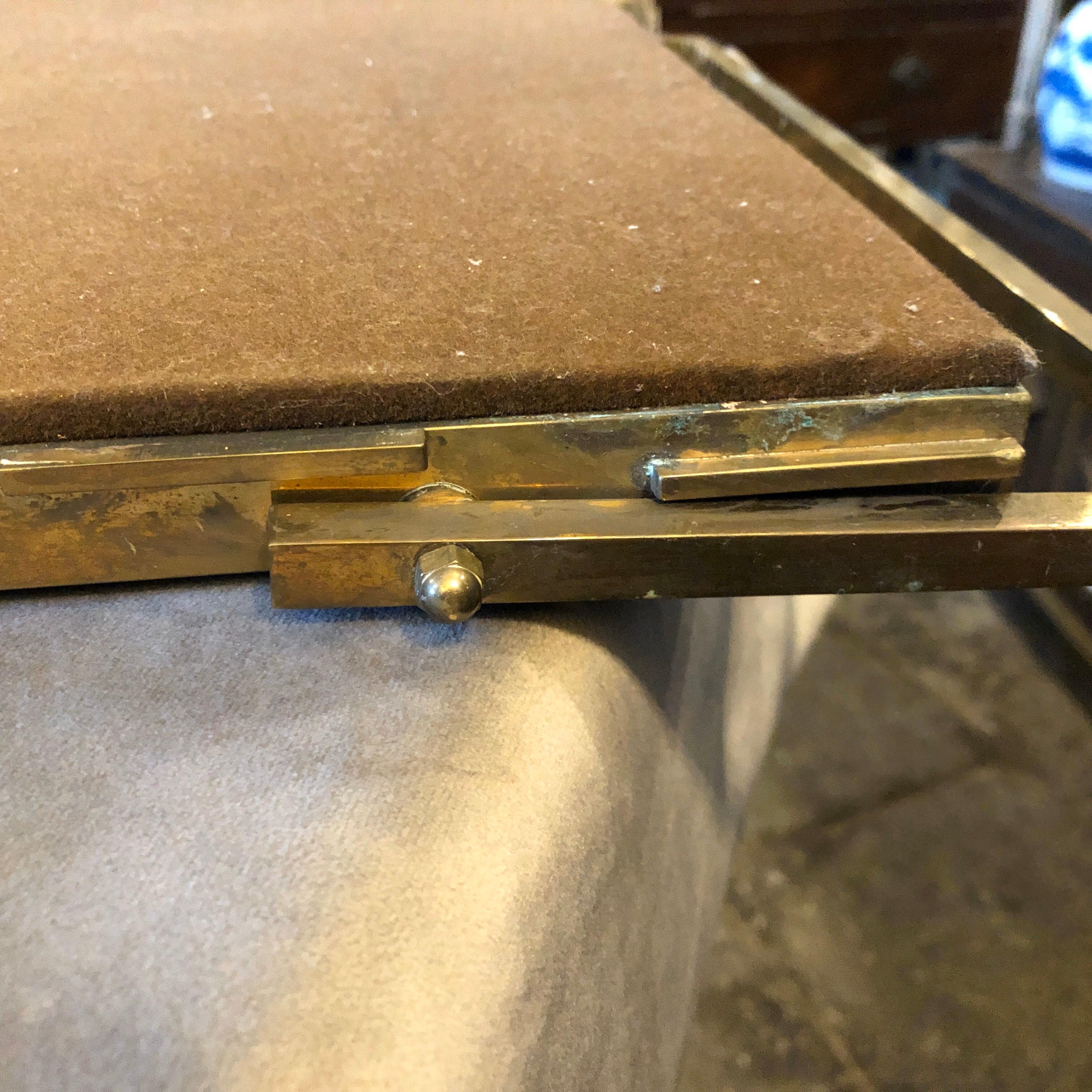 Mid-Century Modern Brass Rectangular Italian Tray, circa 1960 4