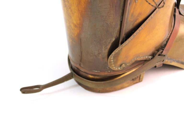 MidCentury Modern Brass Riding Boot Umbrella Stand at 1stDibs