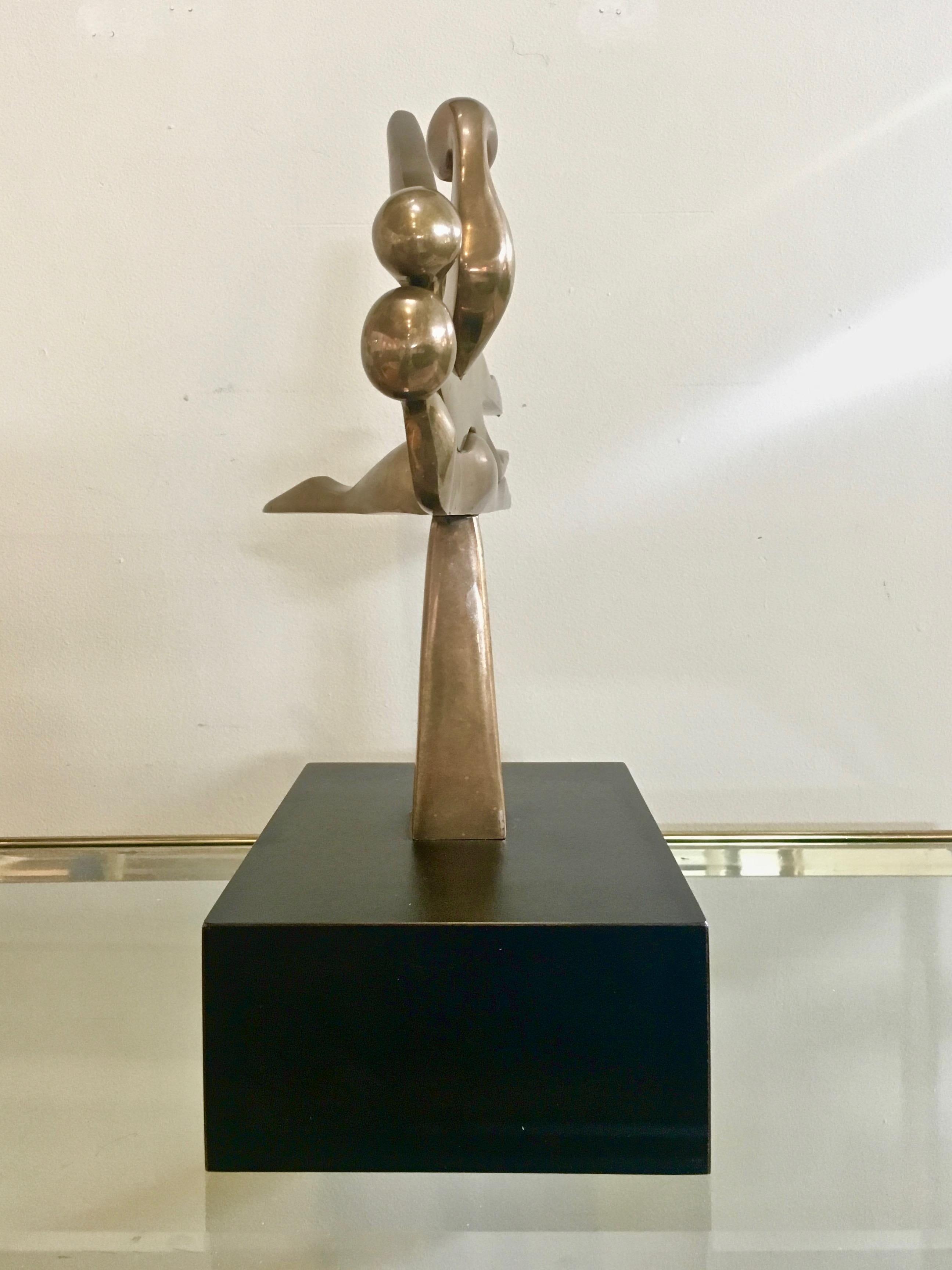 Mid-Century Modern Brass Sculpture, by Arleen Eichengreen & Nancy Gensburg For Sale 3