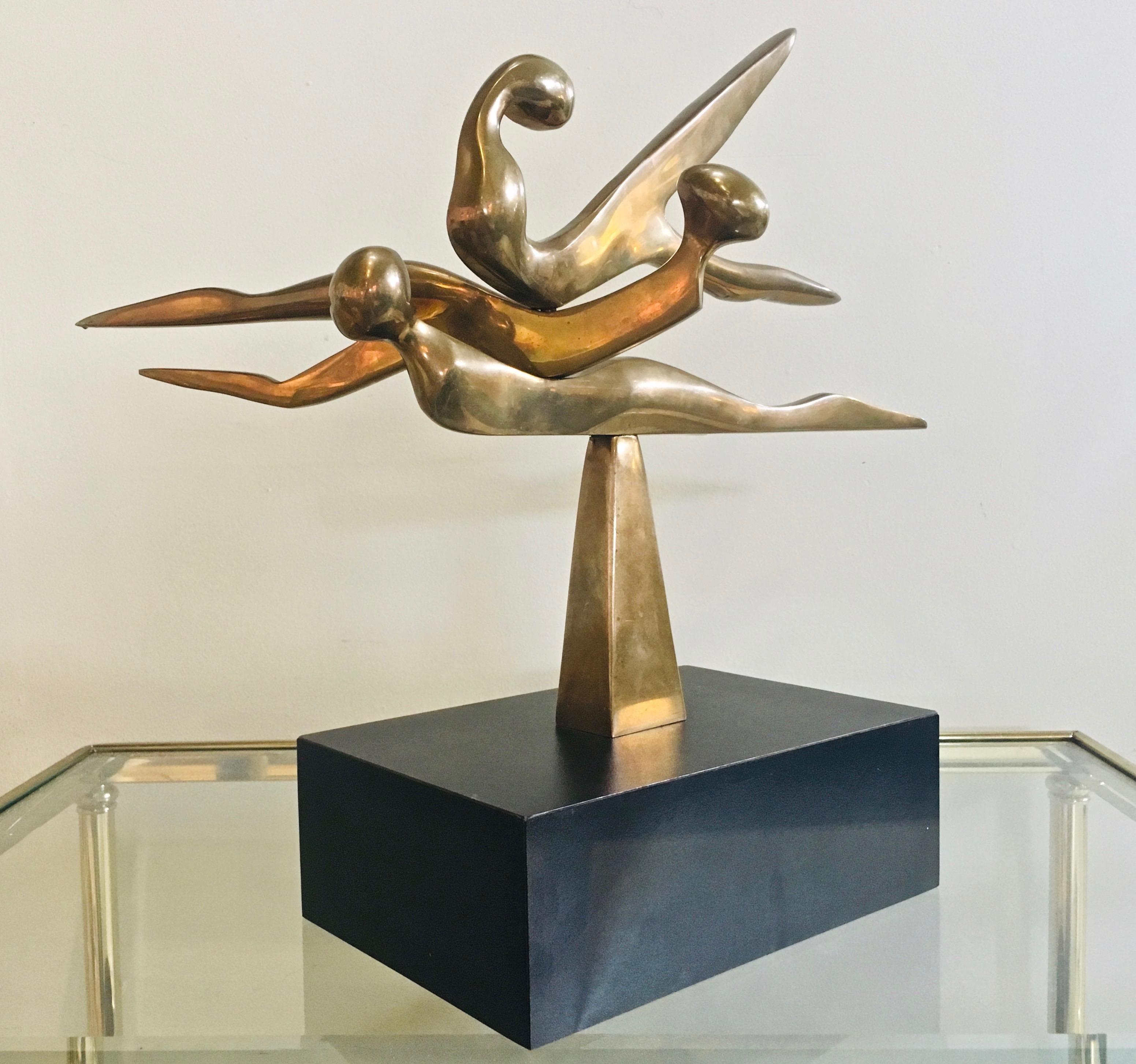 Mid-Century Modern Brass Sculpture, by Arleen Eichengreen & Nancy Gensburg For Sale 2