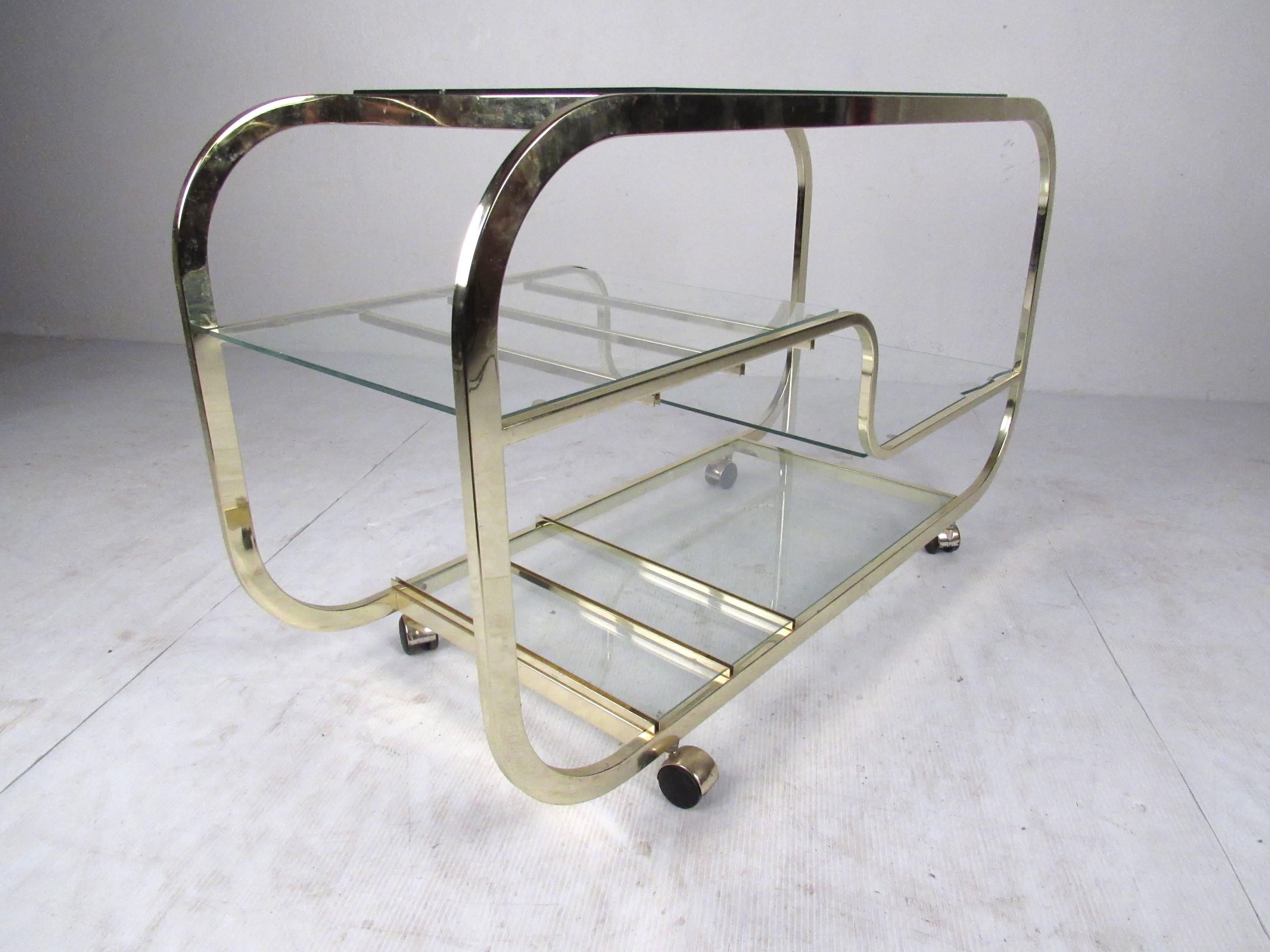 milo baughman bar cart