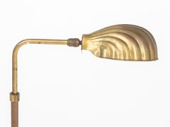 Mid-Century Modern Brass Shell Motif Floor Lamp