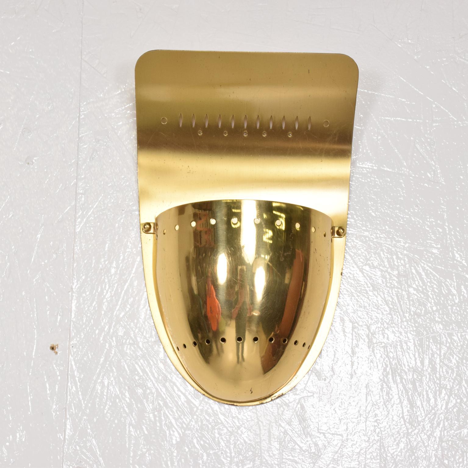 Mid-Century Modern Brass Shield Sconce after Gio Ponti 1