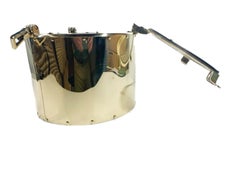 Mid-Century Modern Brass Ship's Porthole, Nautical Theme Ice Bucket