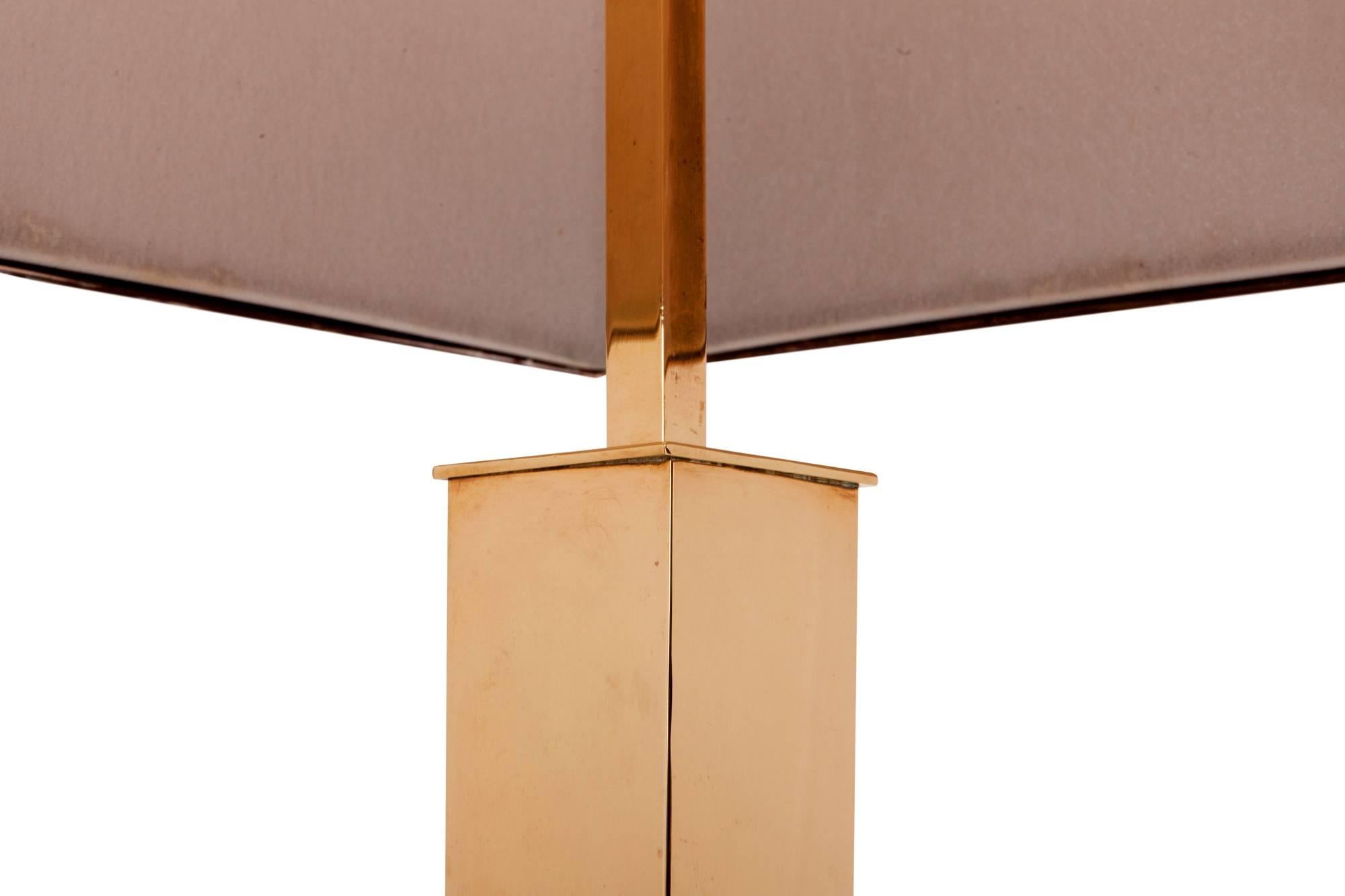 Mid-Century Modern Brass “Skyscraper” Table Lamp by Romeo Rega, Italy, 1970s 4