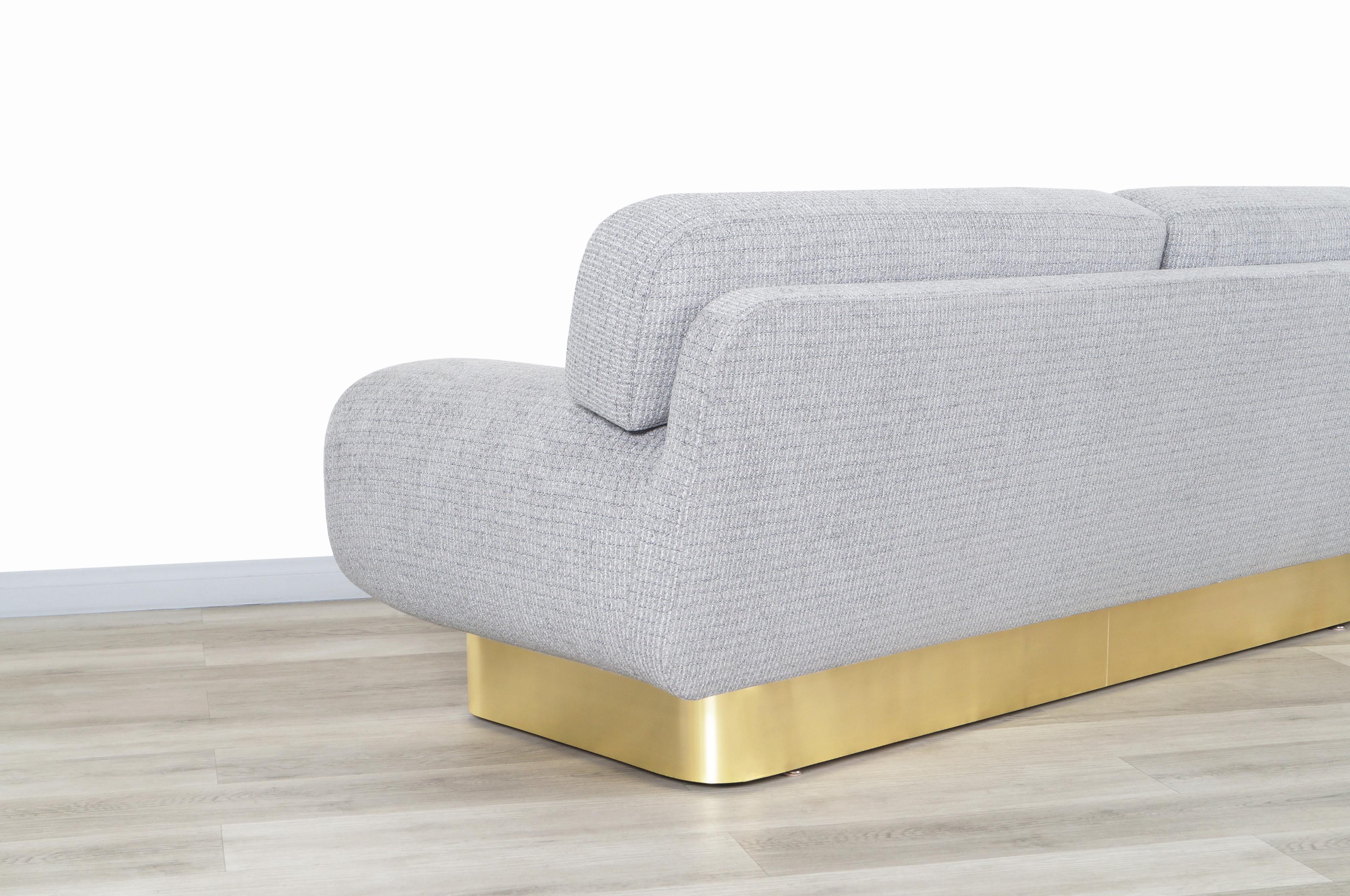 Mid-Century Modern Brass Sofa 5