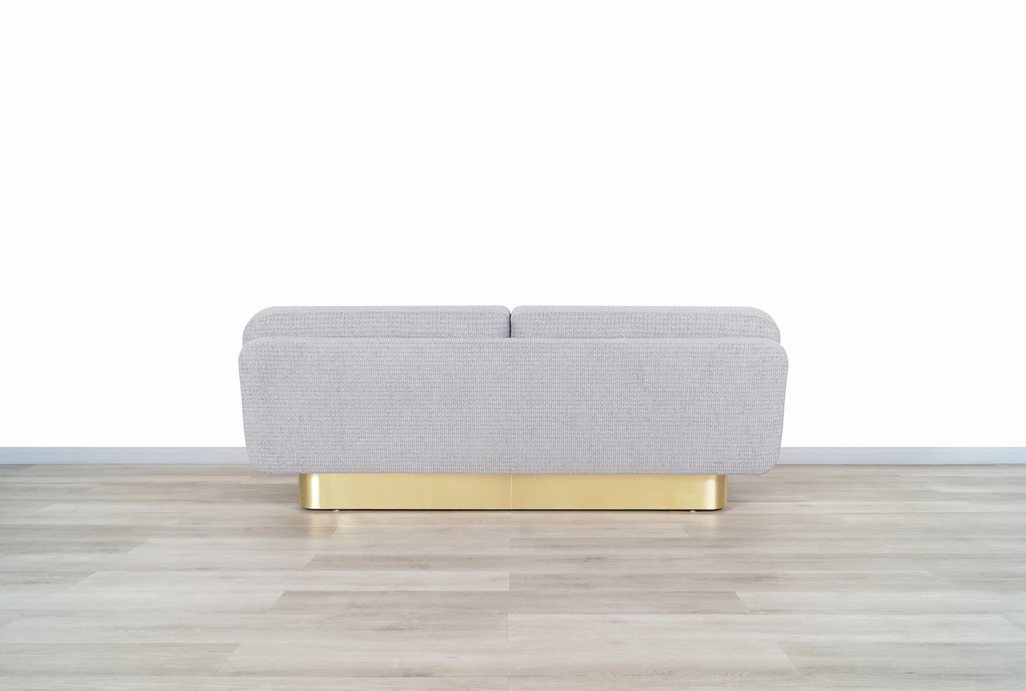 Mid-Century Modern Brass Sofa 8