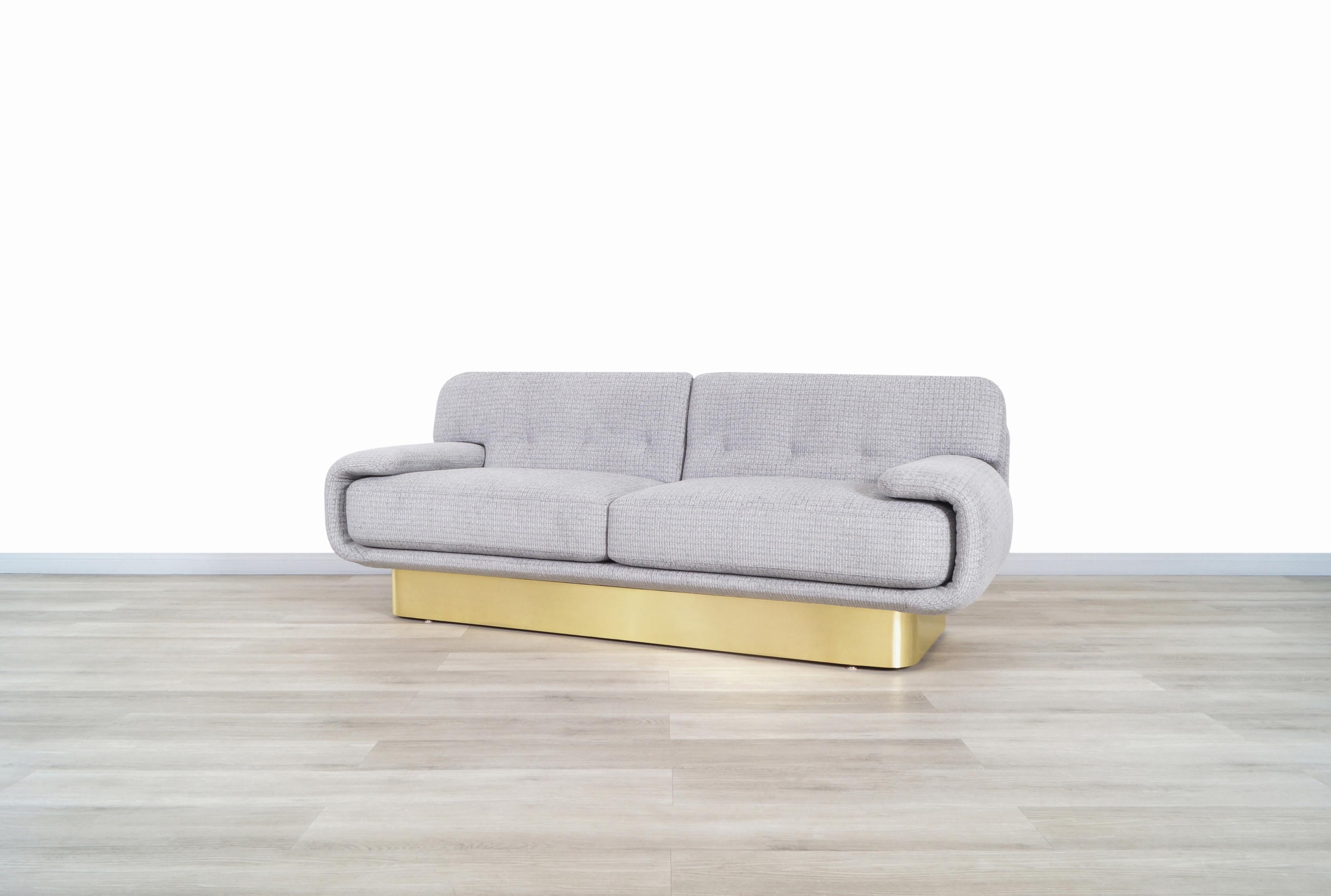 Mid-Century Modern Brass Sofa 2