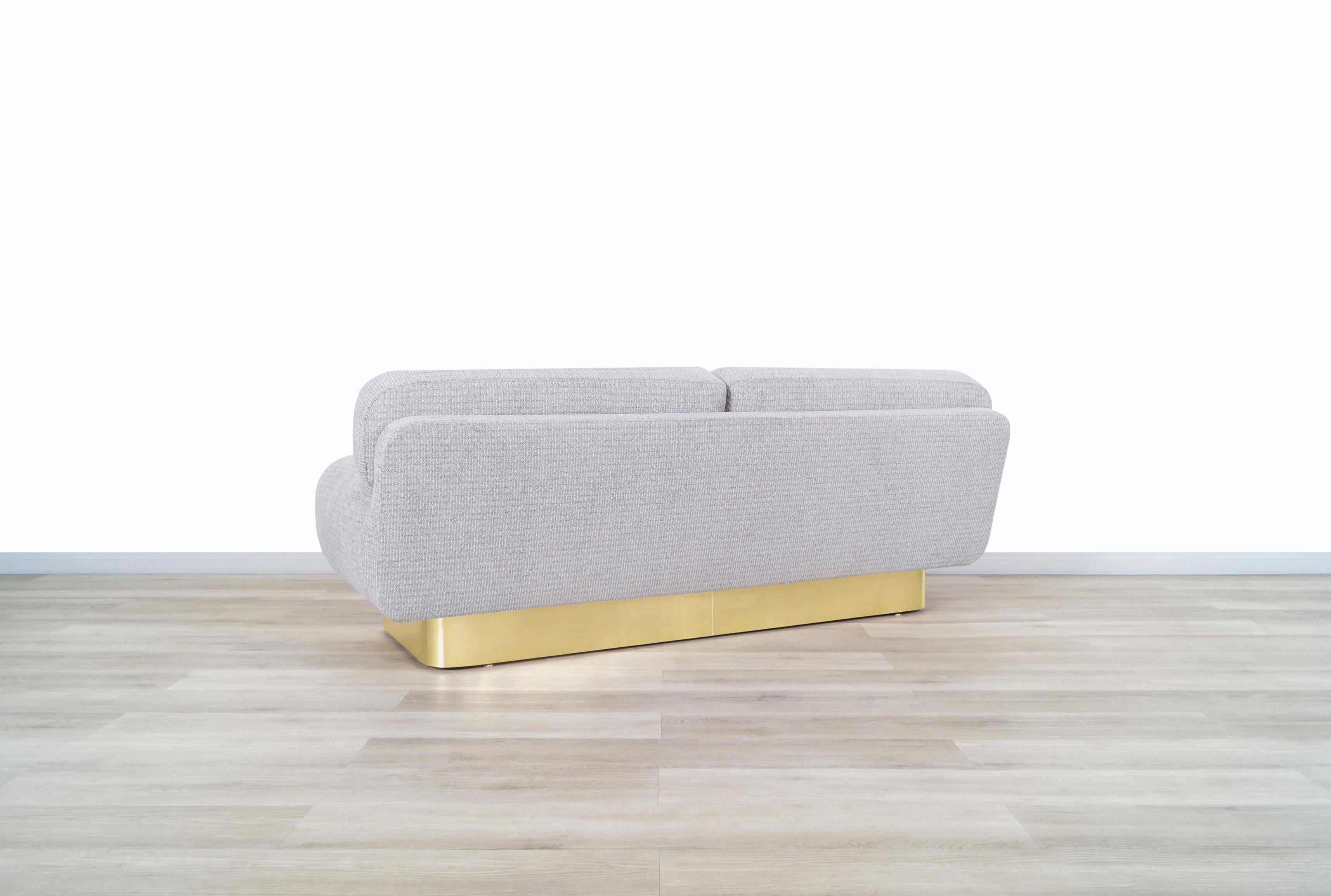 Mid-Century Modern Brass Sofa 4