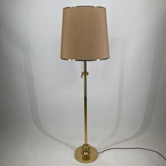 Mid-Century Modern Space Age Stehlampe aus Messing von Kaiser Leuchten, Deutschland, 1977