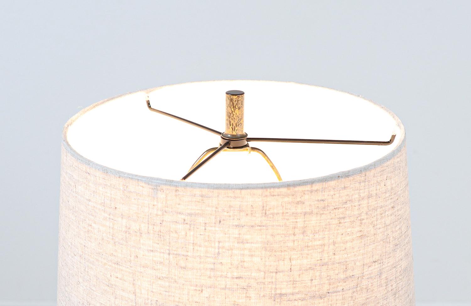Mid-Century Modern Brass Spiral Form Table Lamp by Westwood Industries In Excellent Condition In Los Angeles, CA