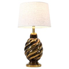 Mid-Century Modern Brass Spiral Form Table Lamp by Westwood Industries