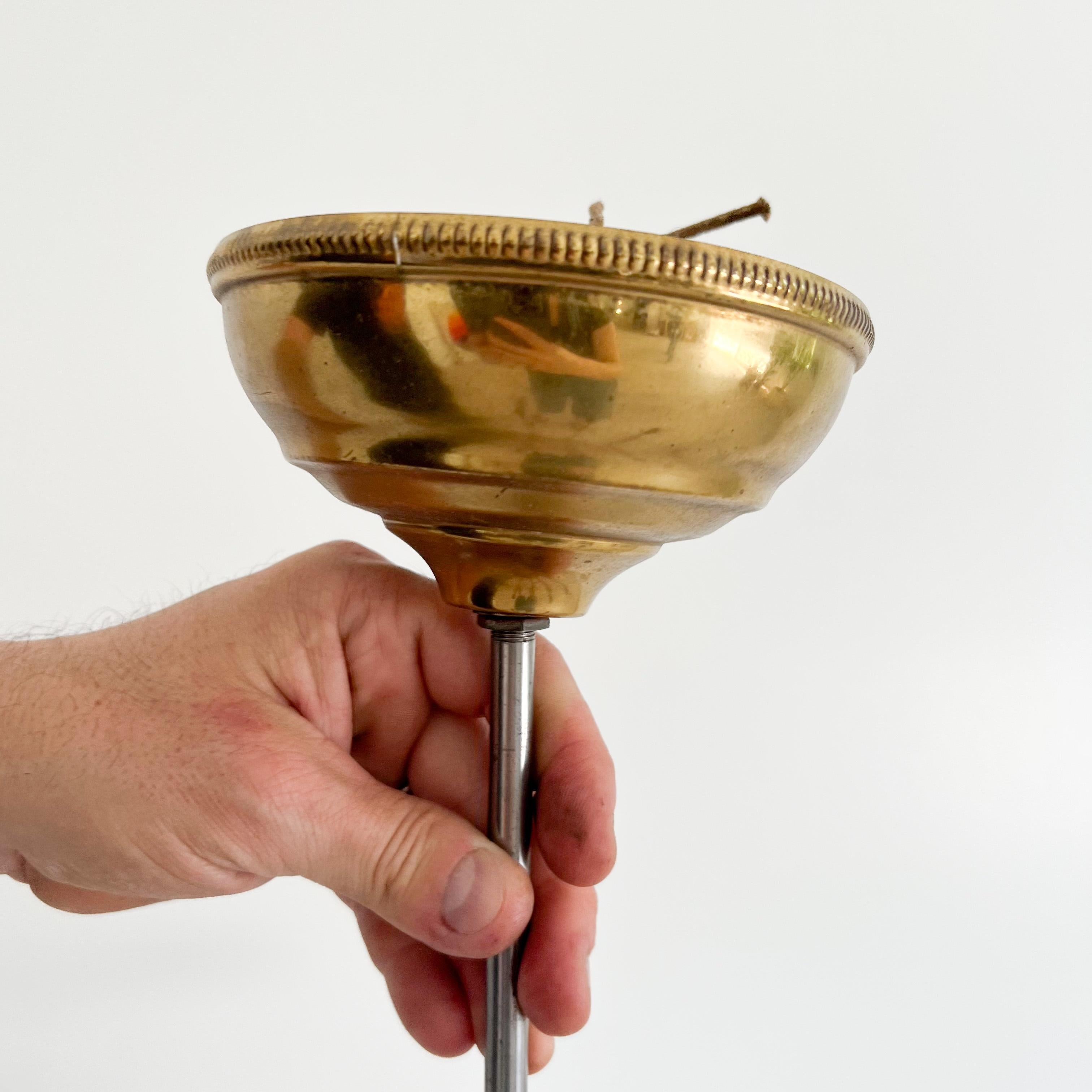 Mid-20th Century Mid Century Modern Brass Sputnik Pendant Light